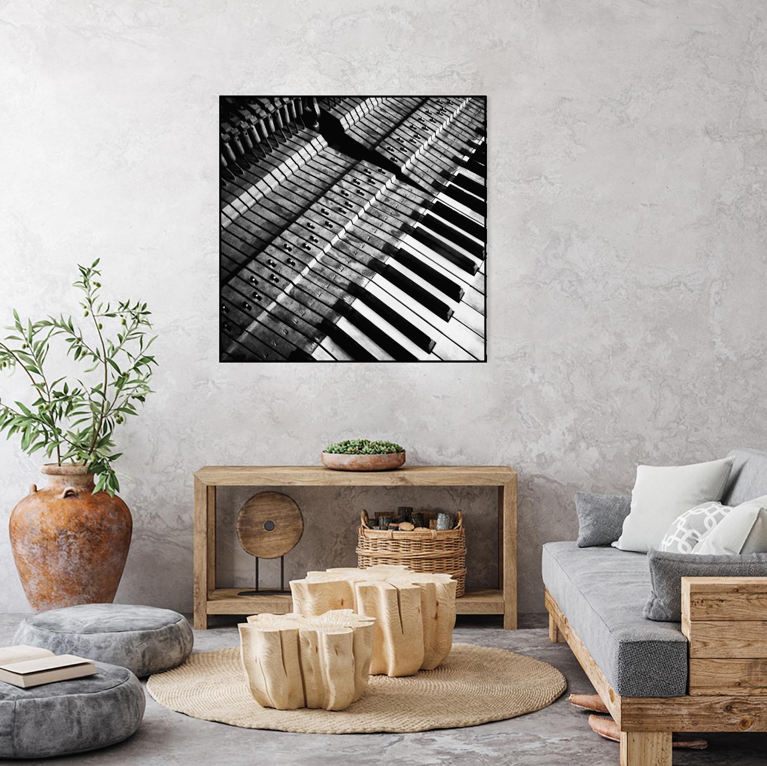 Piano XVI by Jean-François Dupuis on GIANT ART - white black & white piano