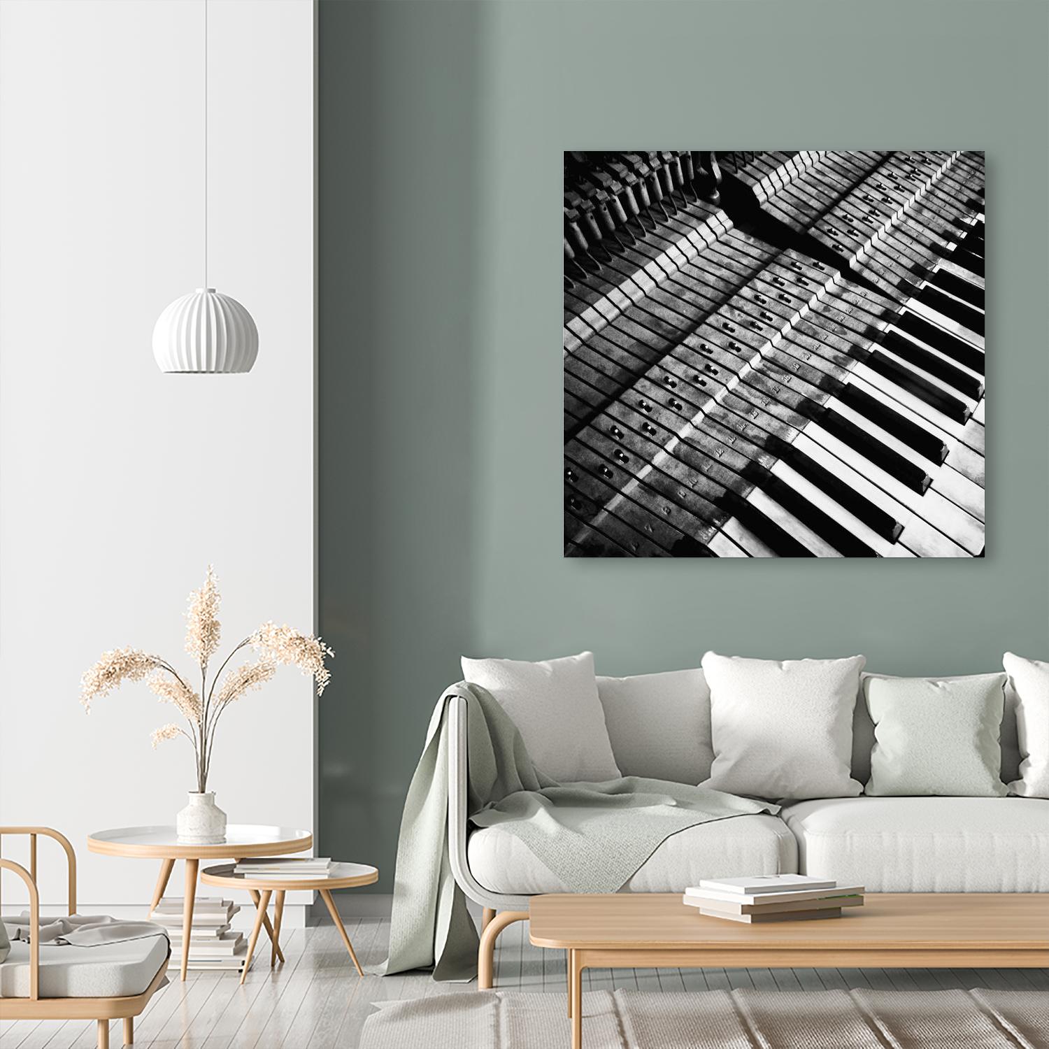 Piano XVI by Jean-François Dupuis on GIANT ART - white black & white piano