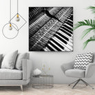 Piano XVI by Jean-François Dupuis on GIANT ART - white black & white piano