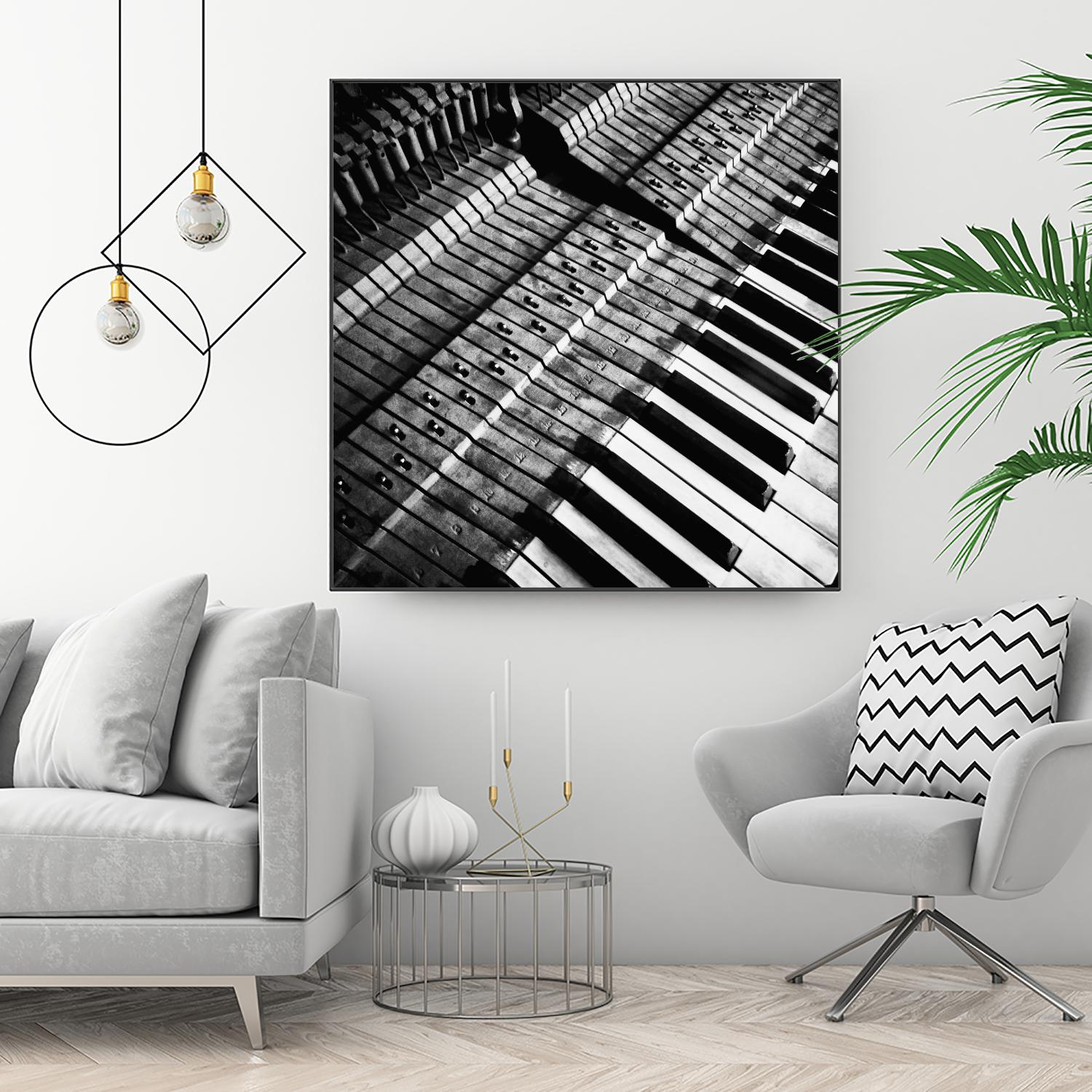 Piano XVI by Jean-François Dupuis on GIANT ART - white black & white piano