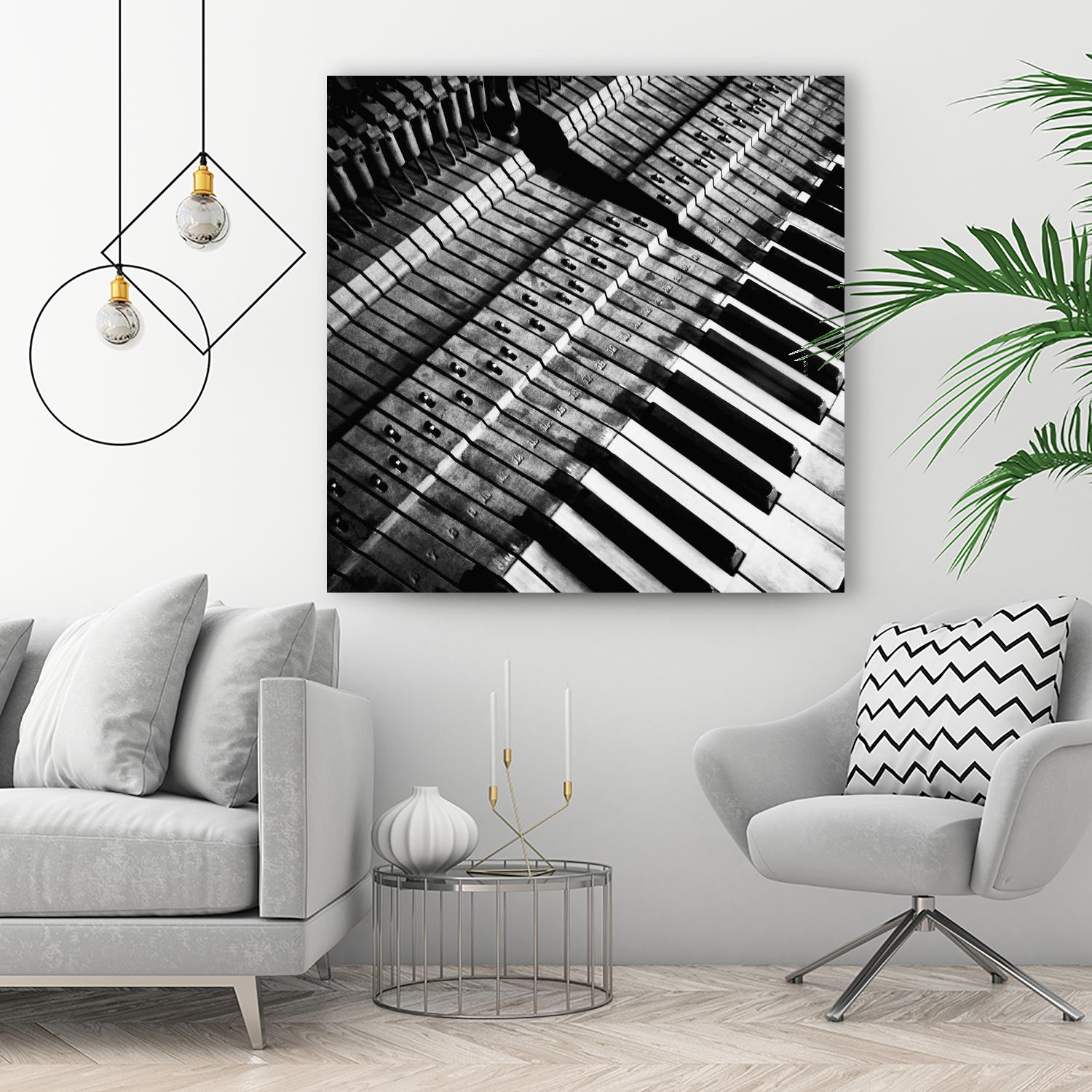 Piano XVI by Jean-François Dupuis on GIANT ART - white black & white piano