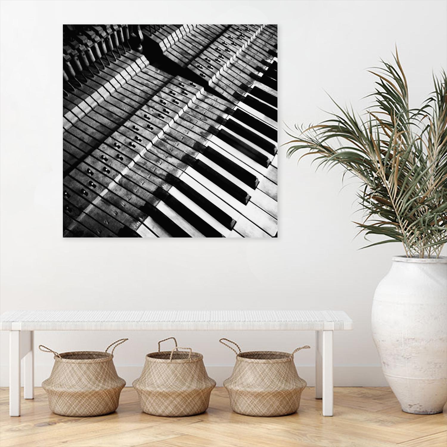 Piano XVI by Jean-François Dupuis on GIANT ART - white black & white piano