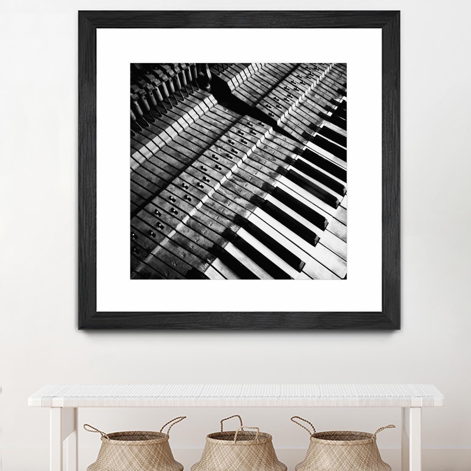 Piano XVI by Jean-François Dupuis on GIANT ART - white black & white piano