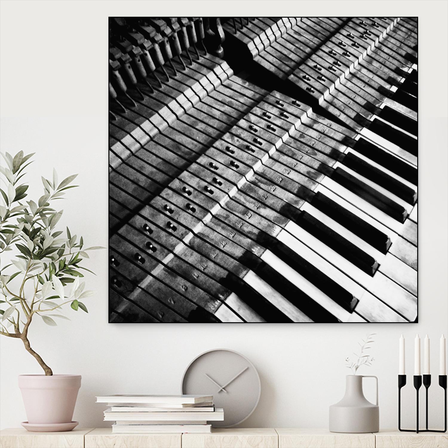 Piano XVI by Jean-François Dupuis on GIANT ART - white black & white piano