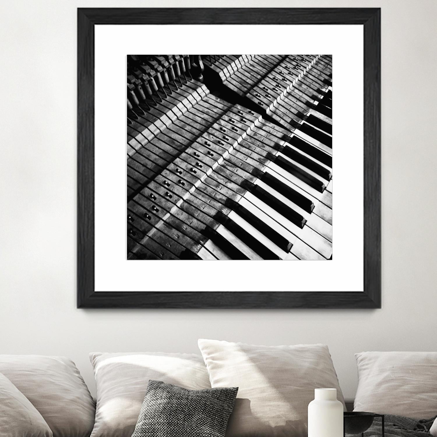 Piano XVI by Jean-François Dupuis on GIANT ART - white black & white piano