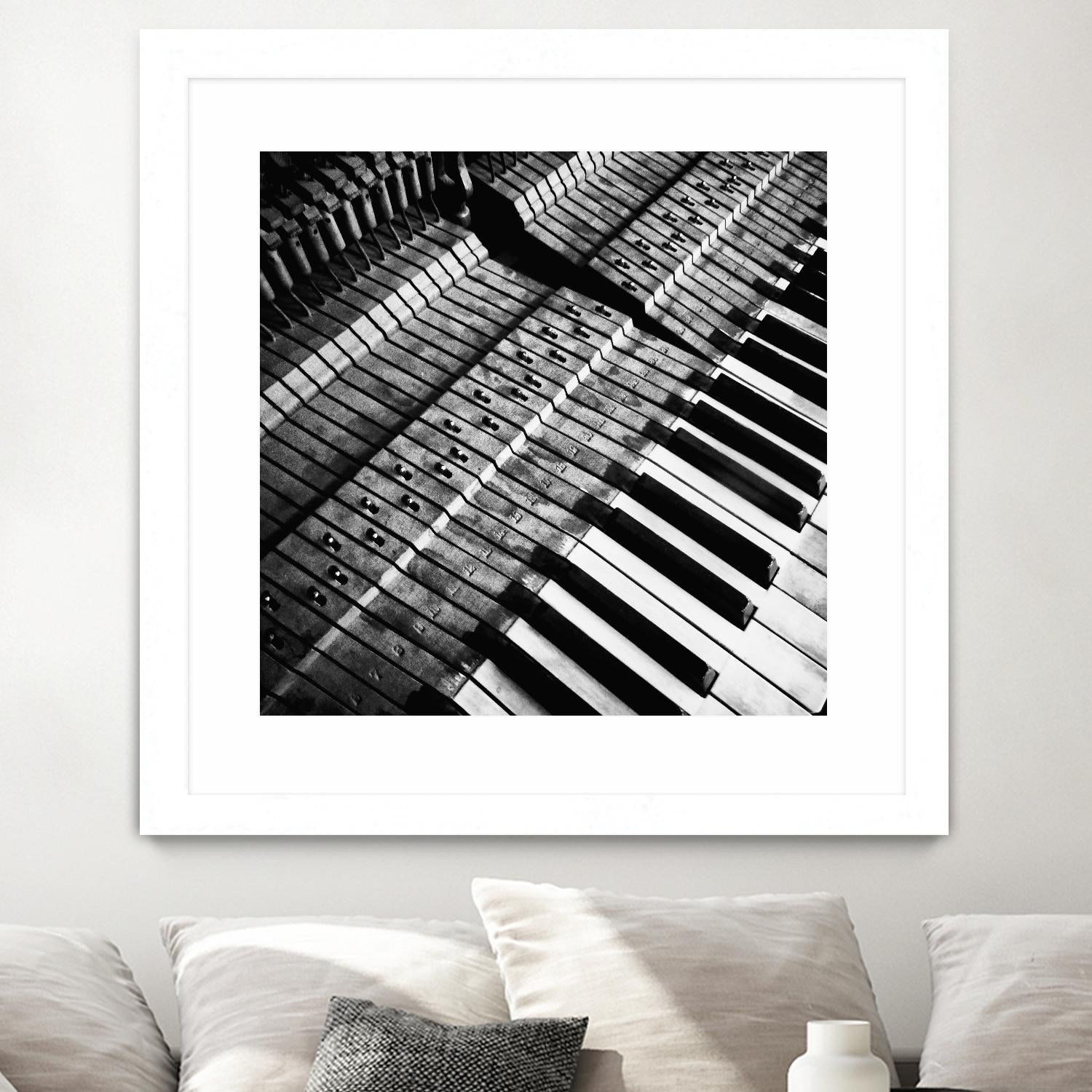 Piano XVI by Jean-François Dupuis on GIANT ART - white black & white piano