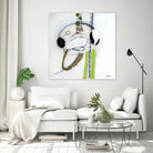 Tour de piste 4 by Sylvie Cloutier on GIANT ART - green abstract