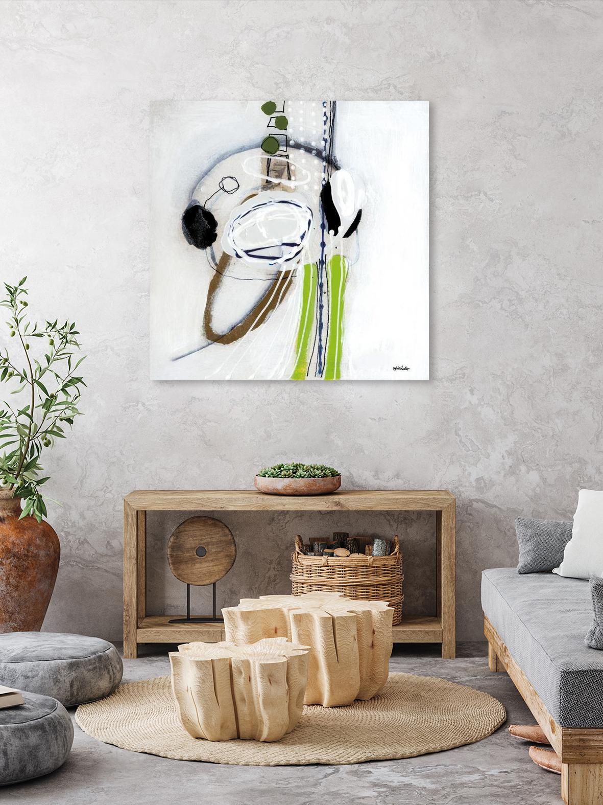 Tour de piste 4 by Sylvie Cloutier on GIANT ART - green abstract