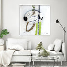Tour de piste 4 by Sylvie Cloutier on GIANT ART - green abstract