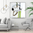 Tour de piste 4 by Sylvie Cloutier on GIANT ART - green abstract