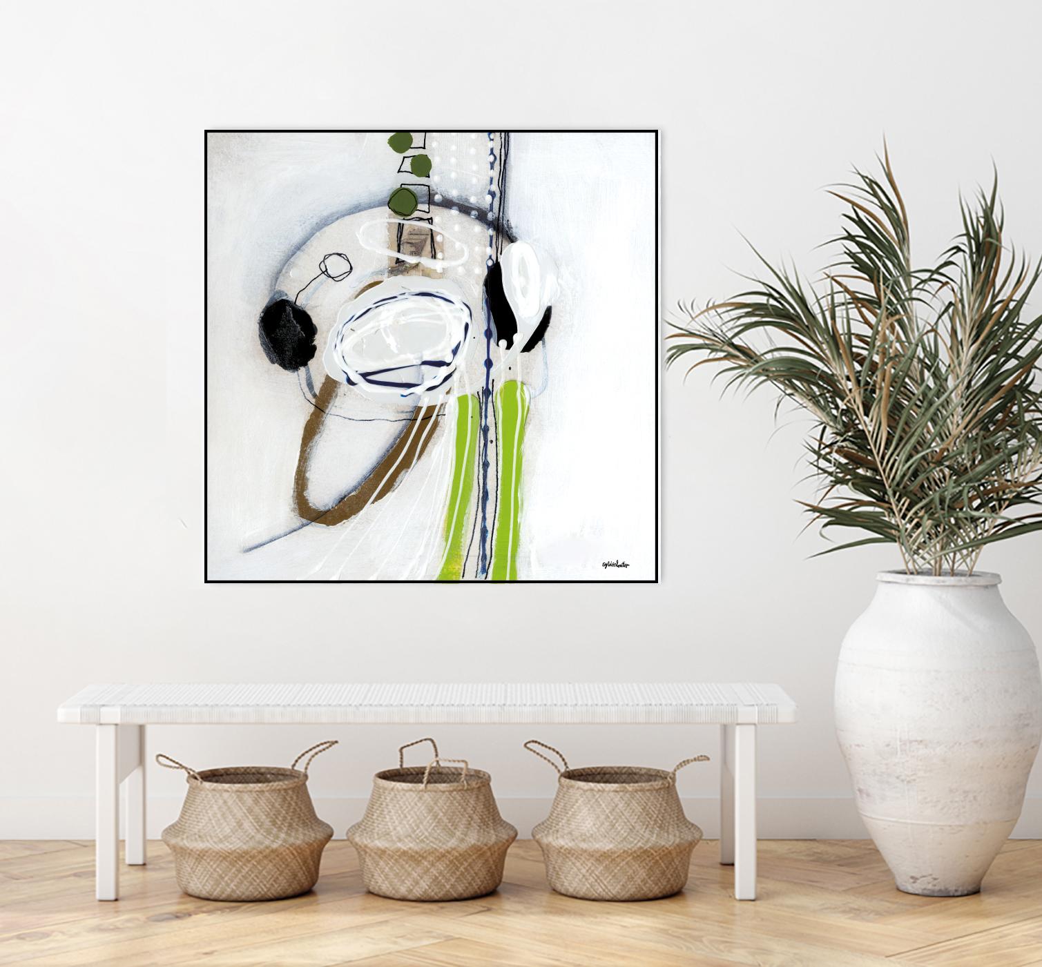 Tour de piste 4 by Sylvie Cloutier on GIANT ART - green abstract