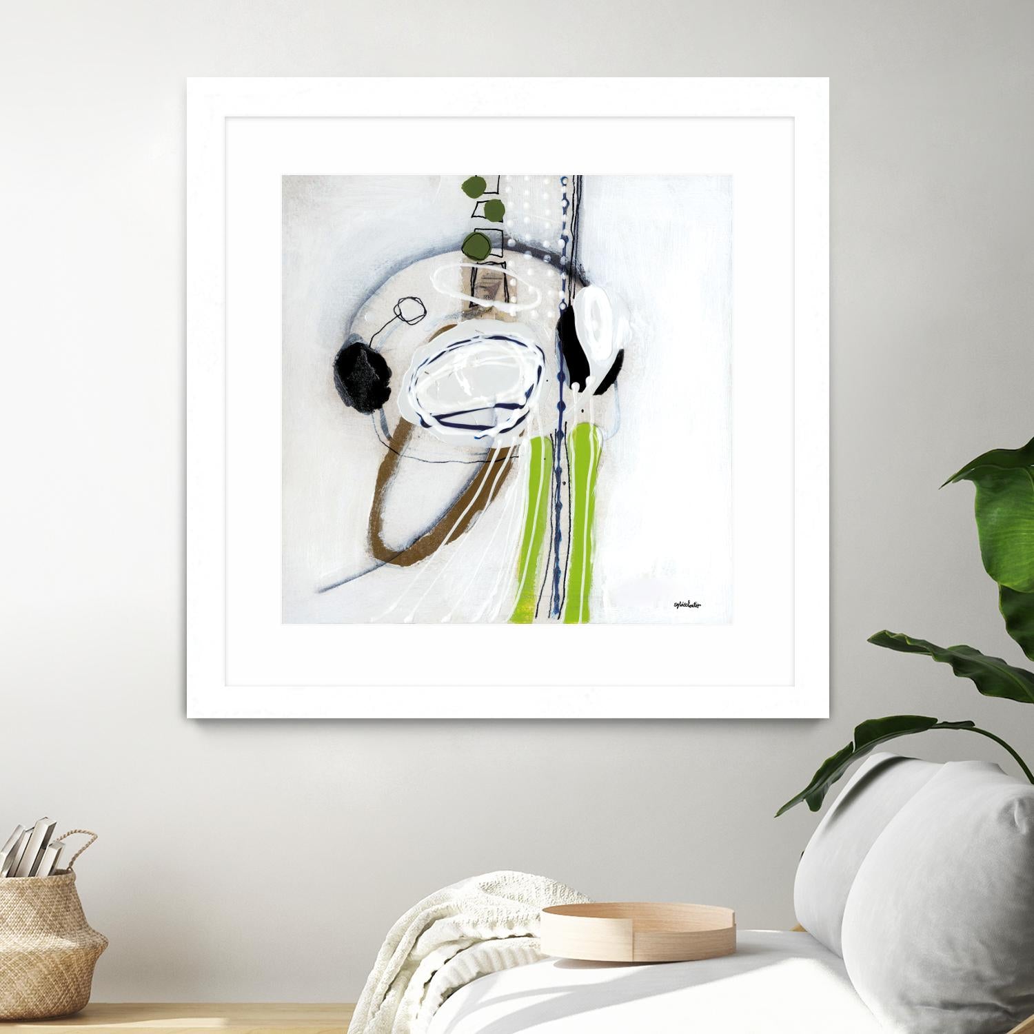 Tour de piste 4 by Sylvie Cloutier on GIANT ART - green abstract