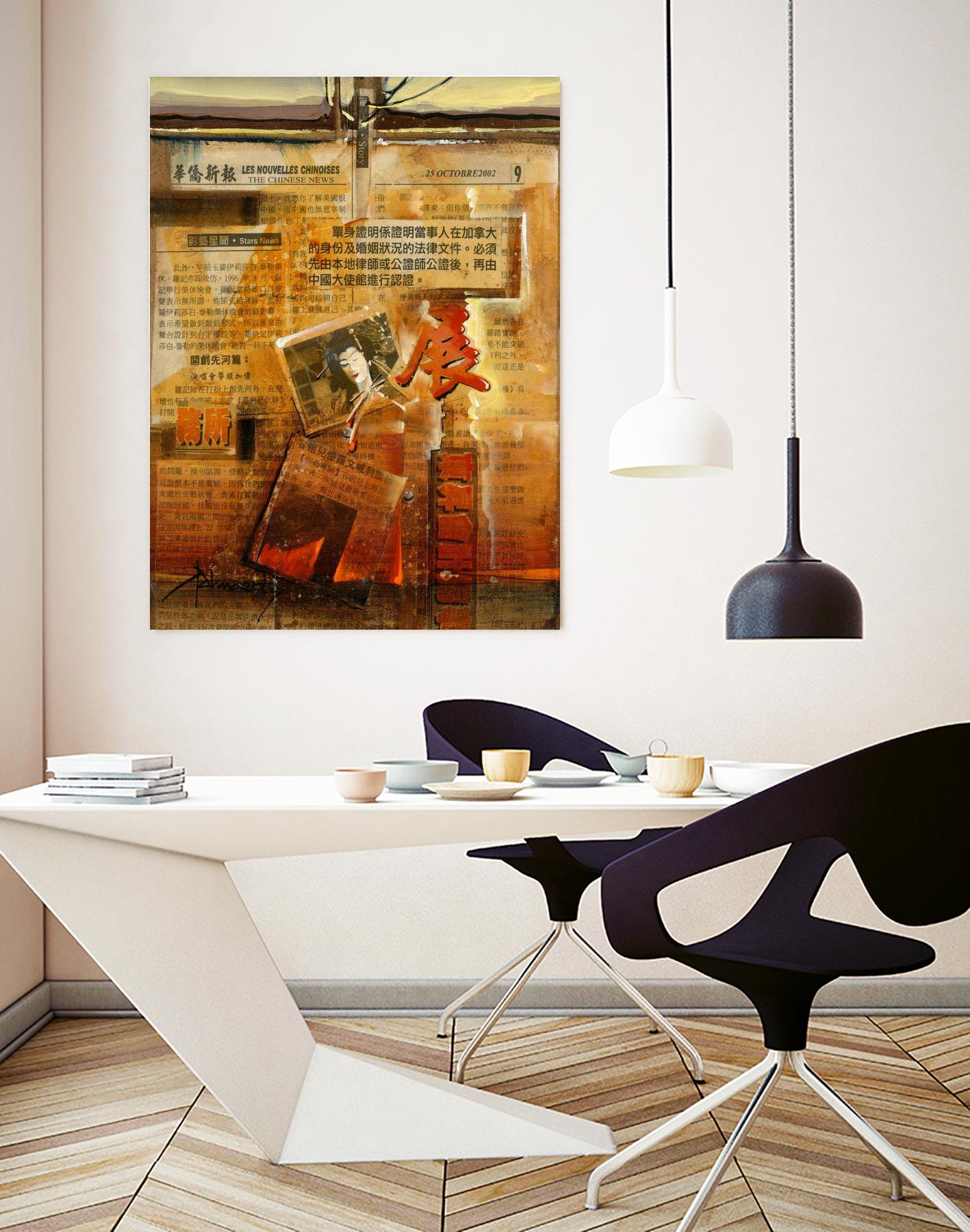 Perle d’Orient by Roland Palmaerts on GIANT ART - orange typography newspaper