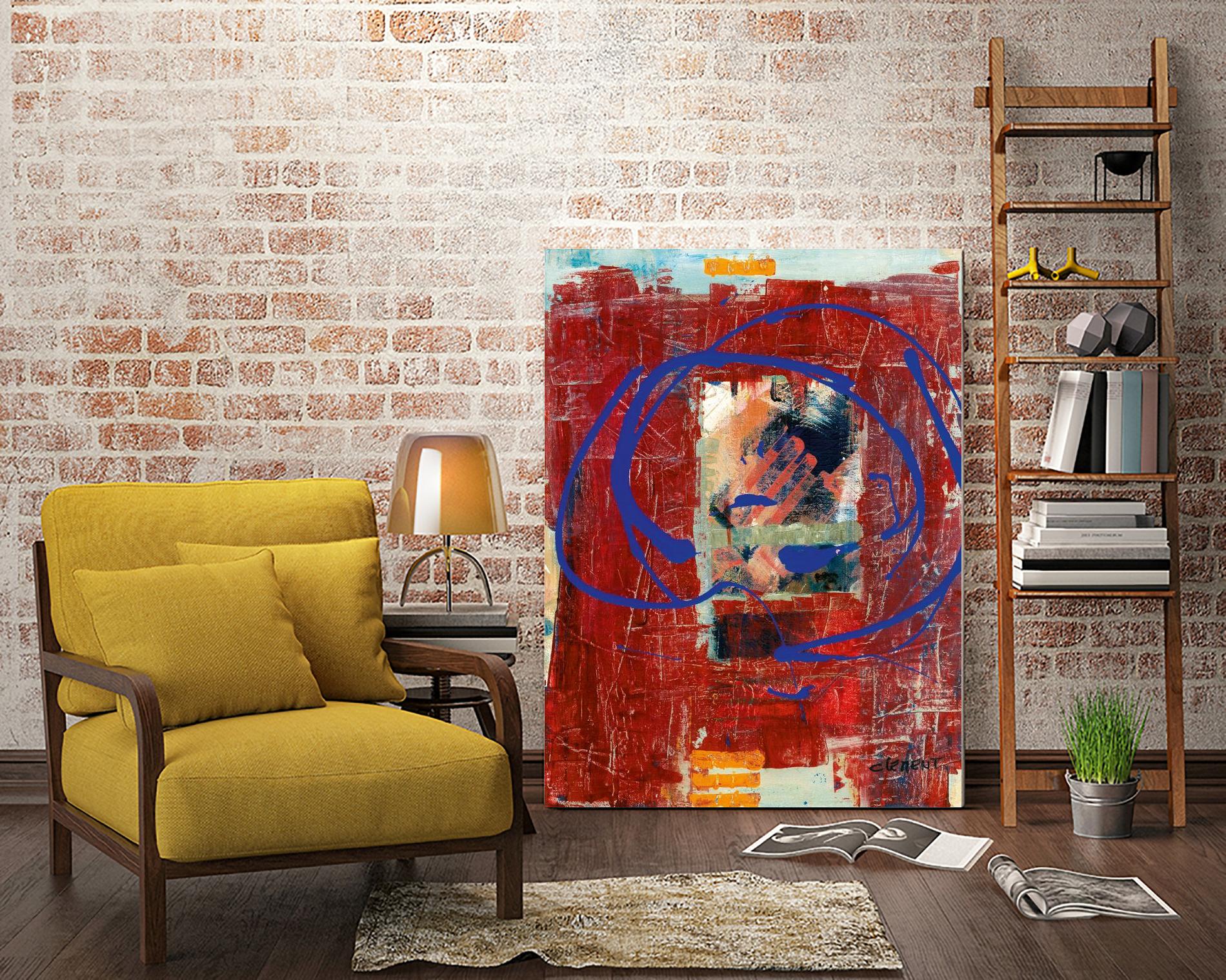 Bonheur by Jacques Clement on GIANT ART - red abstract artistes du québec