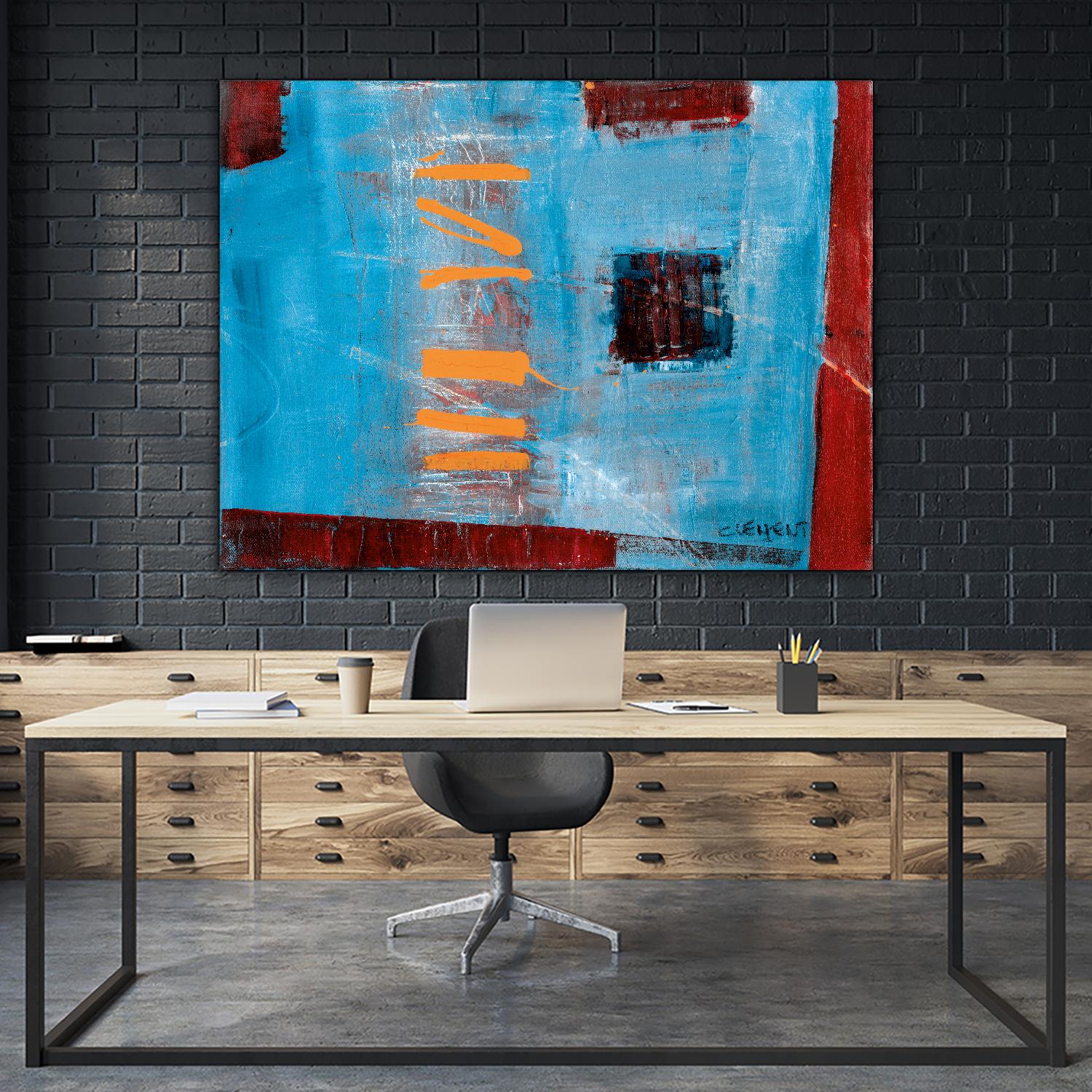 Égaiement 1 by Jacques Clement on GIANT ART - blue abstract