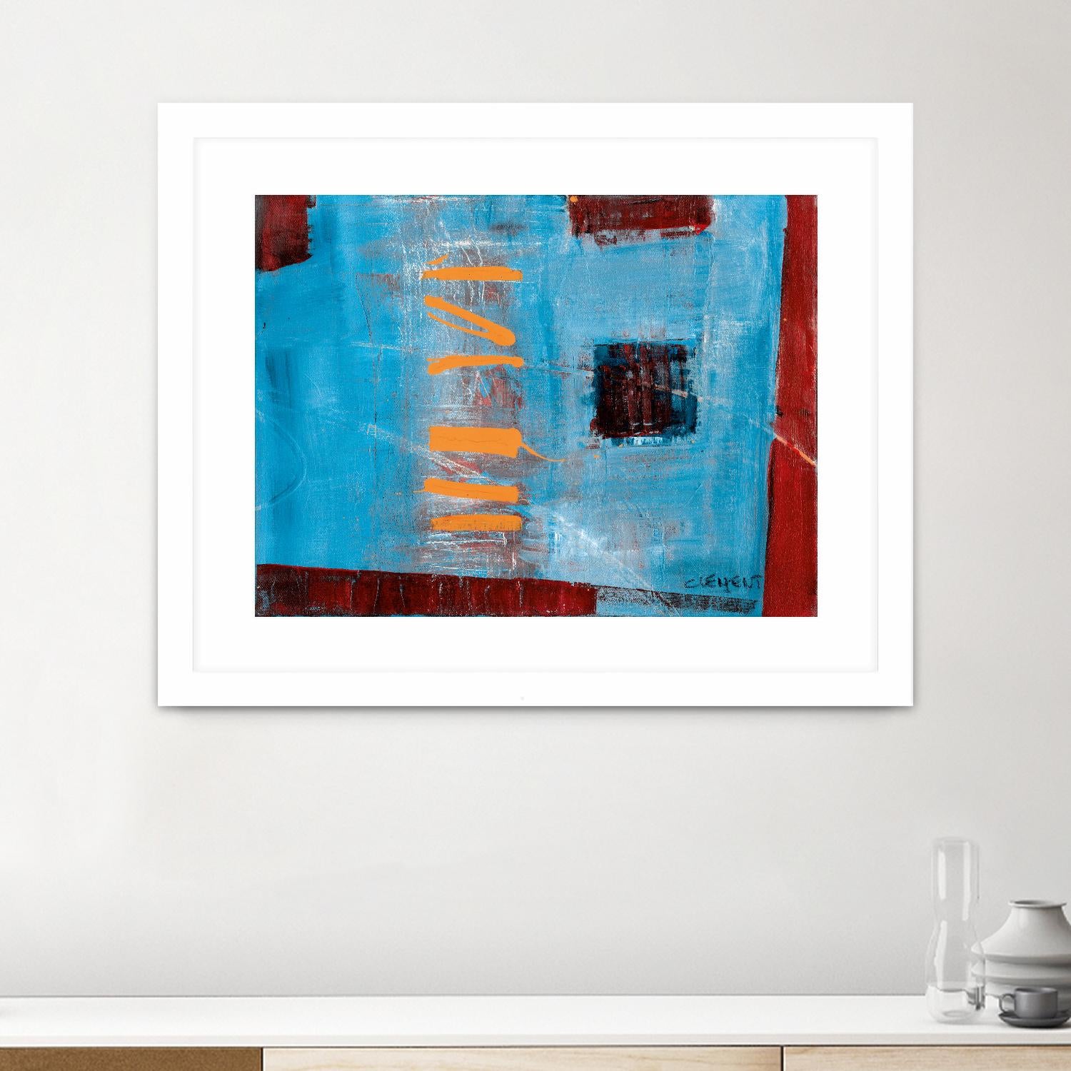 Égaiement 1 by Jacques Clement on GIANT ART - red abstract