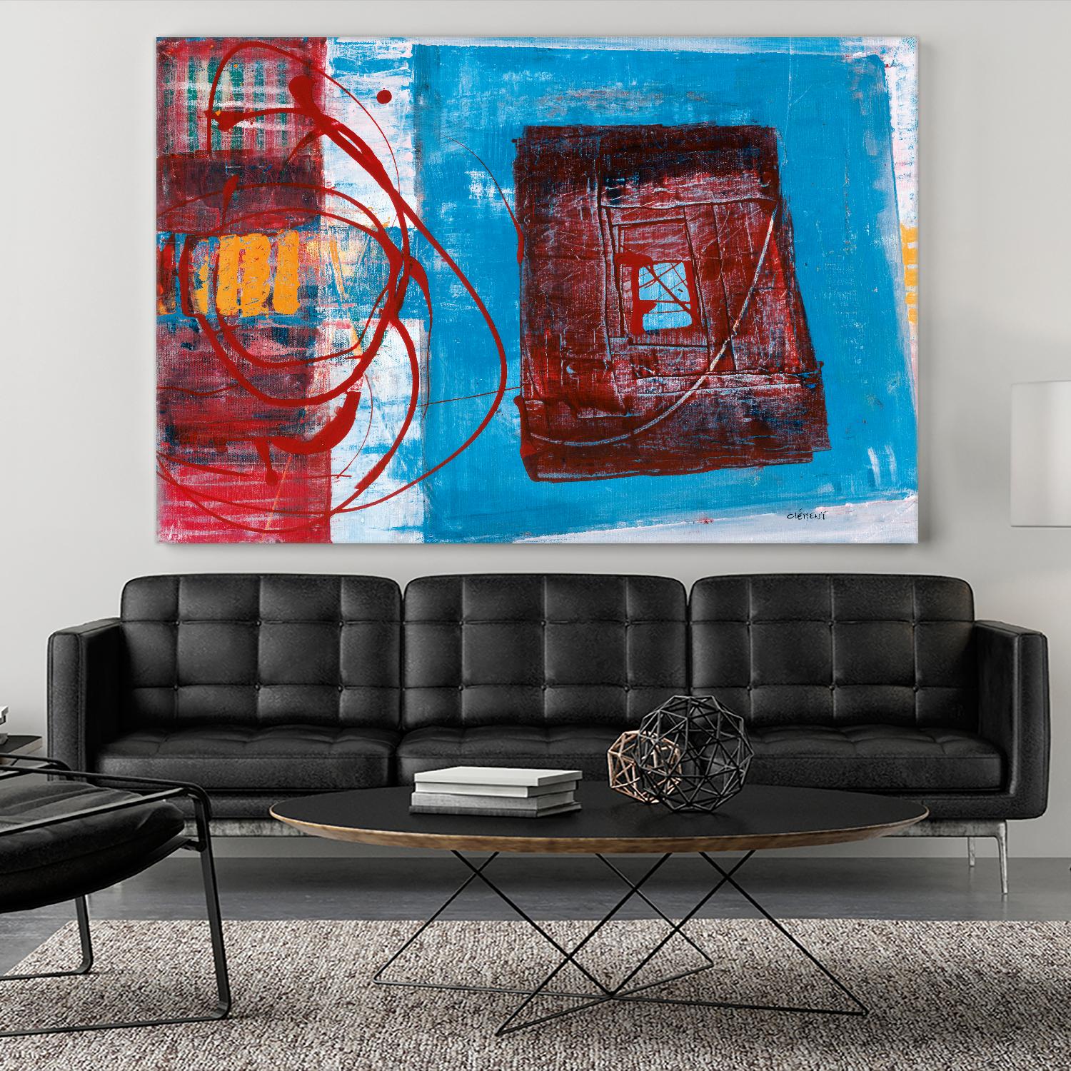 Enthousiasme by Jacques Clement on GIANT ART - blue abstract