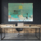 Hilarité by Jacques Clement on GIANT ART - turquoise abstract