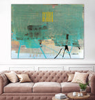 Hilarité by Jacques Clement on GIANT ART - turquoise abstract
