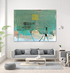 Hilarité by Jacques Clement on GIANT ART - turquoise abstract