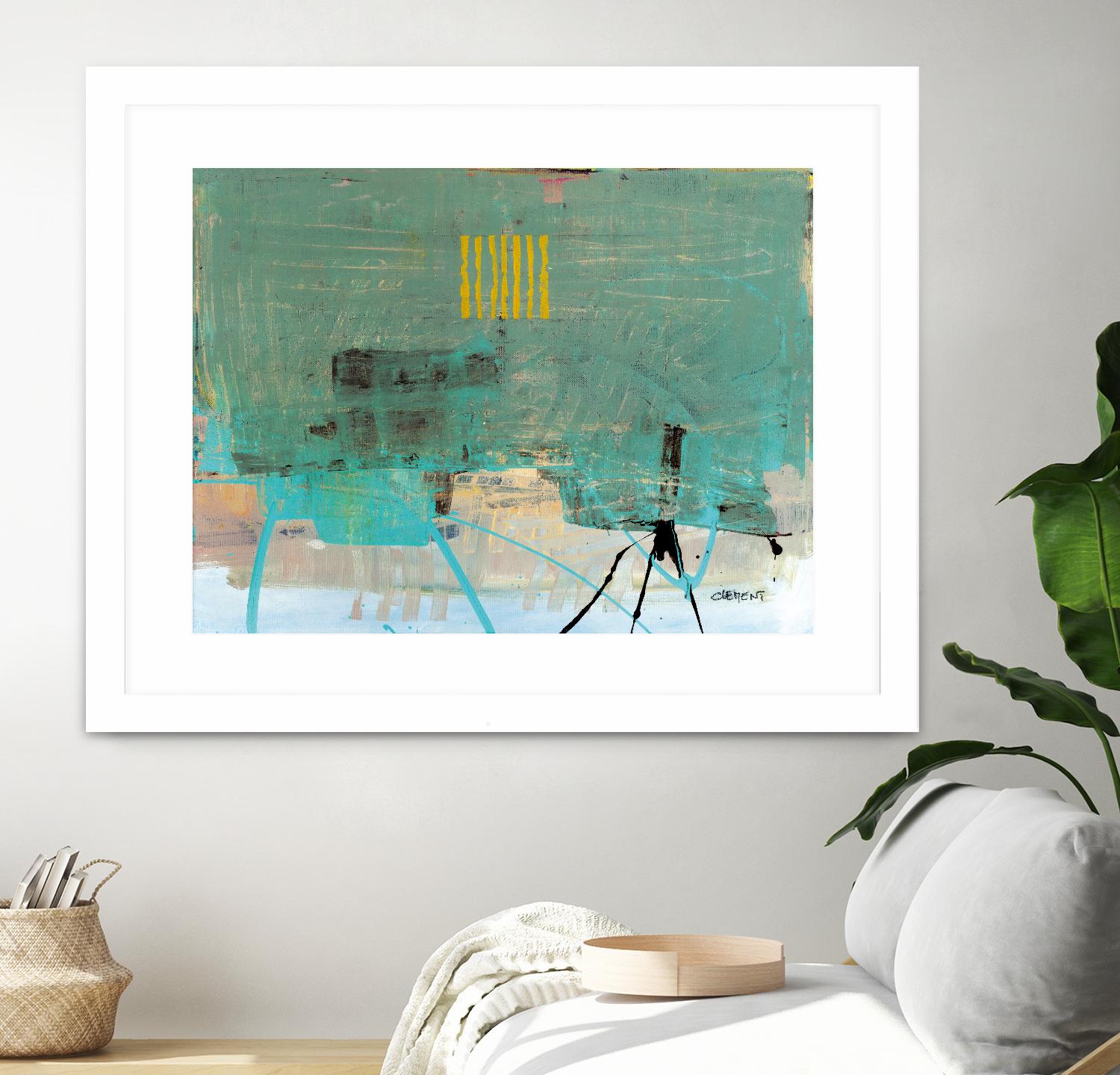 Hilarité by Jacques Clement on GIANT ART - green abstract canadien