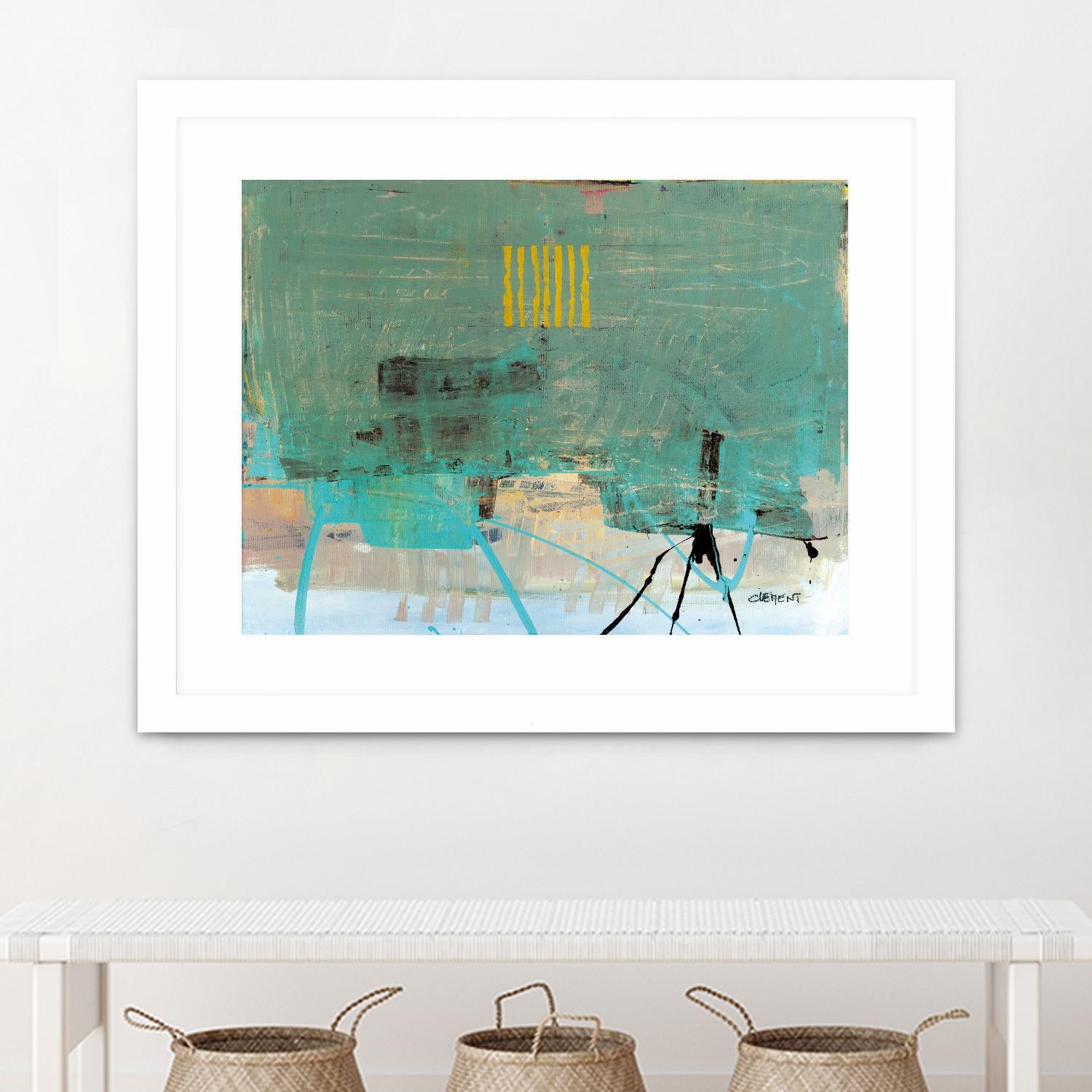 Hilarité by Jacques Clement on GIANT ART - green abstract canadien
