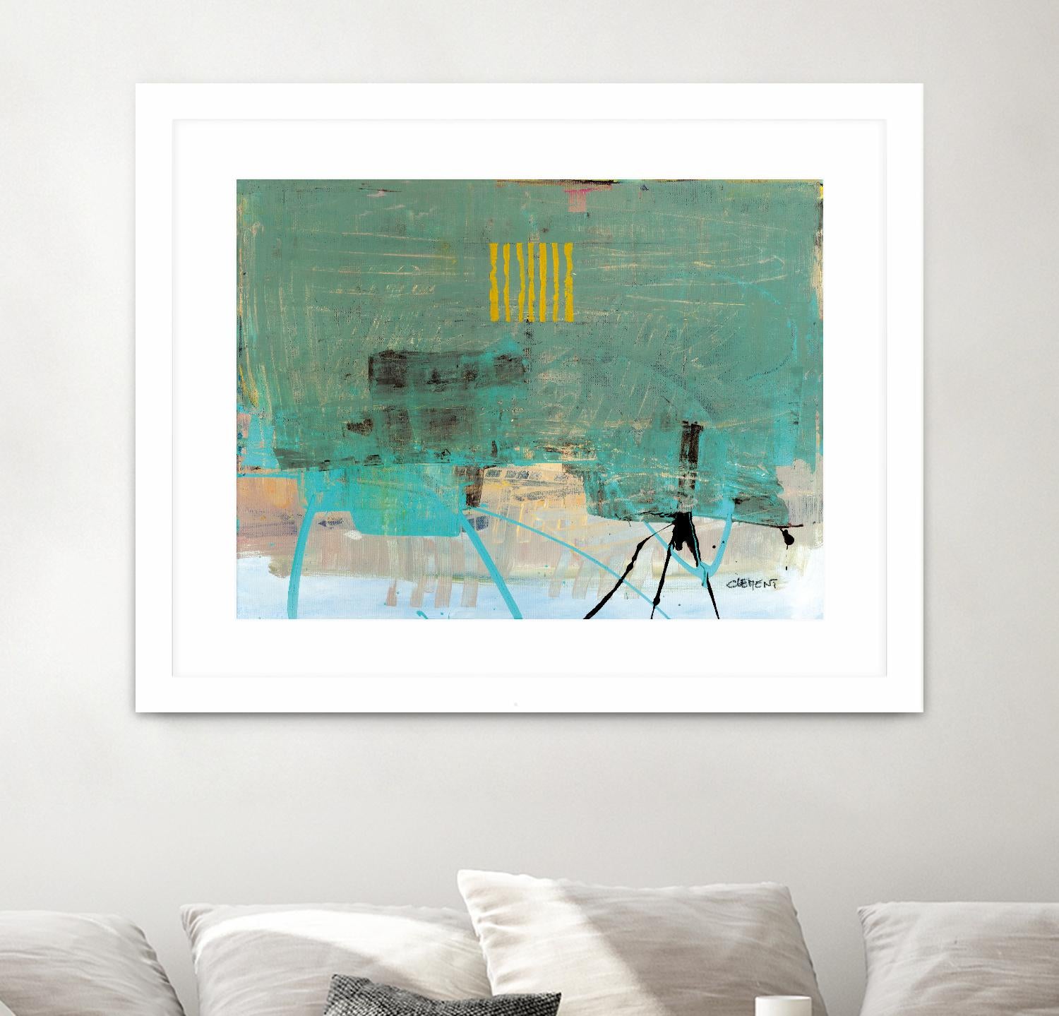 Hilarité by Jacques Clement on GIANT ART - green abstract canadien