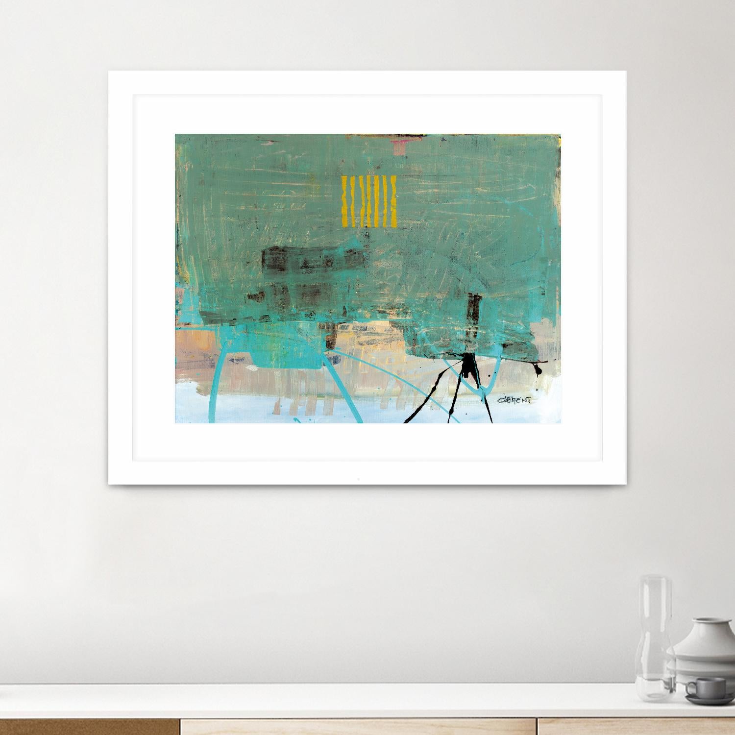 Hilarité by Jacques Clement on GIANT ART - green abstract canadien