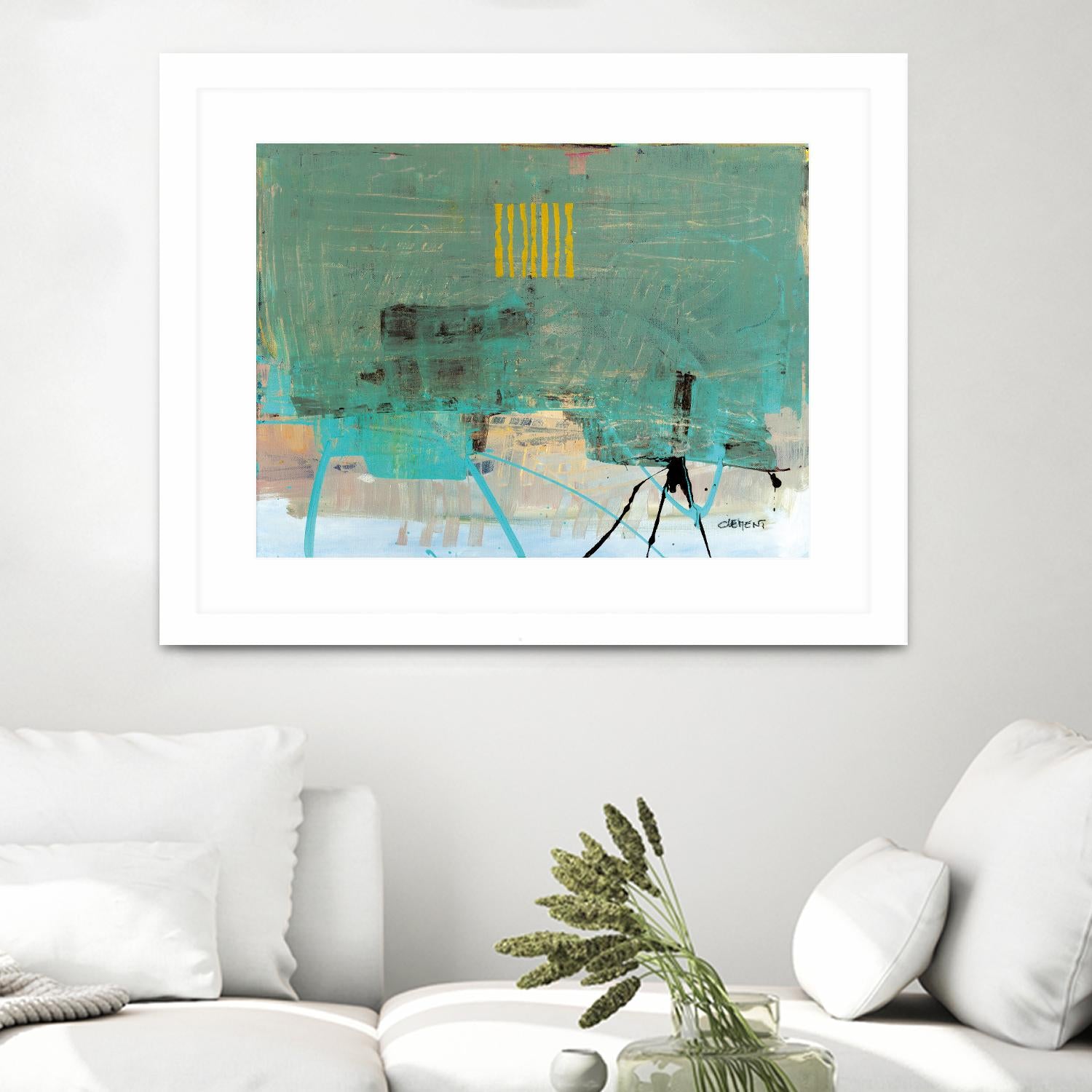 Hilarité by Jacques Clement on GIANT ART - green abstract canadien