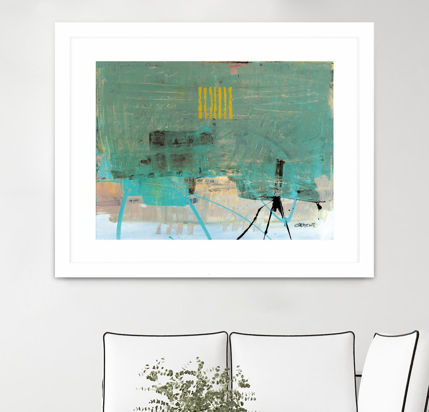 Hilarité by Jacques Clement on GIANT ART - green abstract canadien