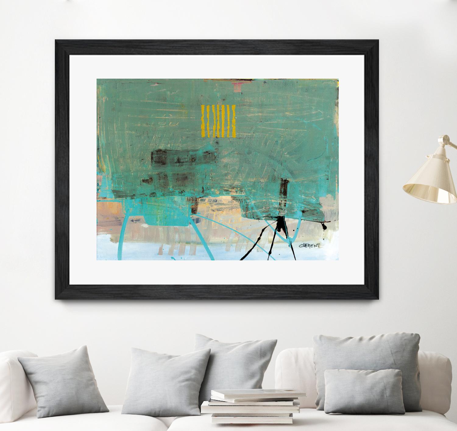 Hilarité by Jacques Clement on GIANT ART - green abstract canadien