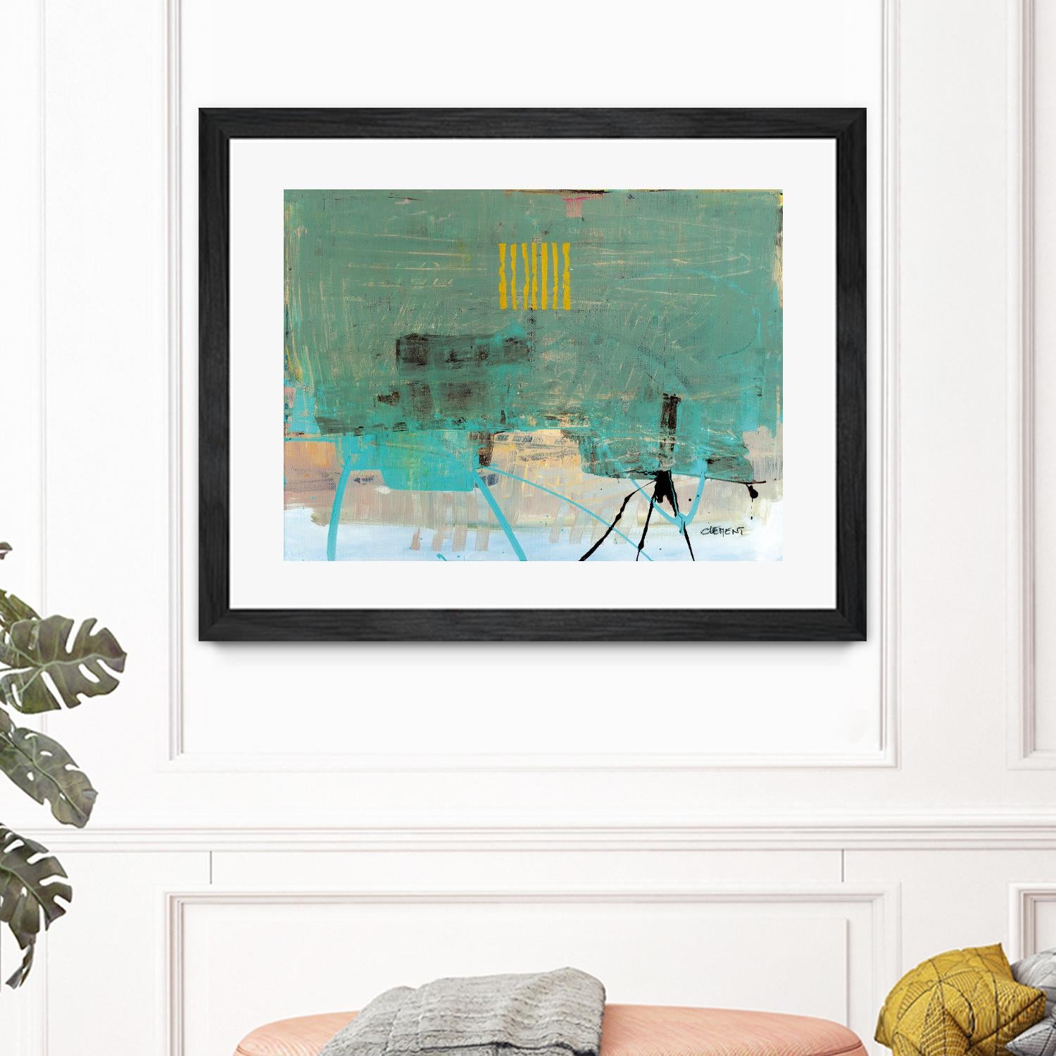 Hilarité by Jacques Clement on GIANT ART - green abstract canadien