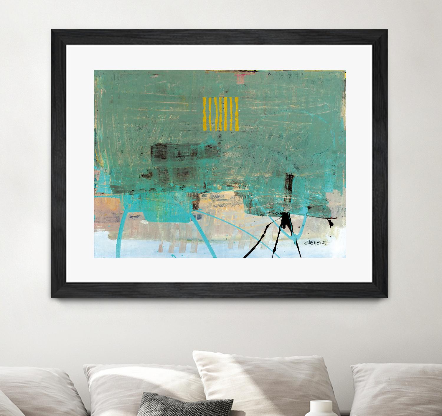 Hilarité by Jacques Clement on GIANT ART - green abstract canadien