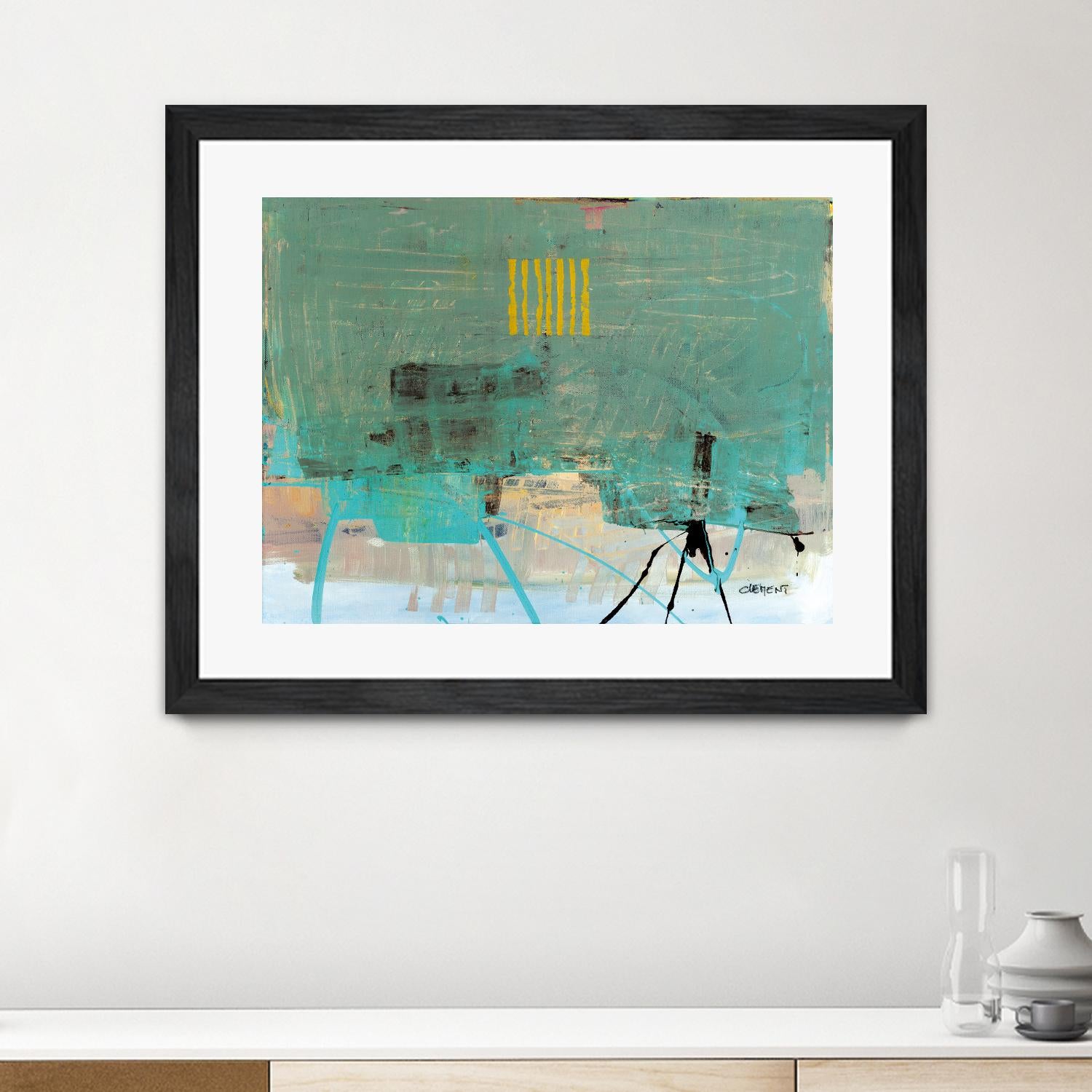 Hilarité by Jacques Clement on GIANT ART - green abstract canadien