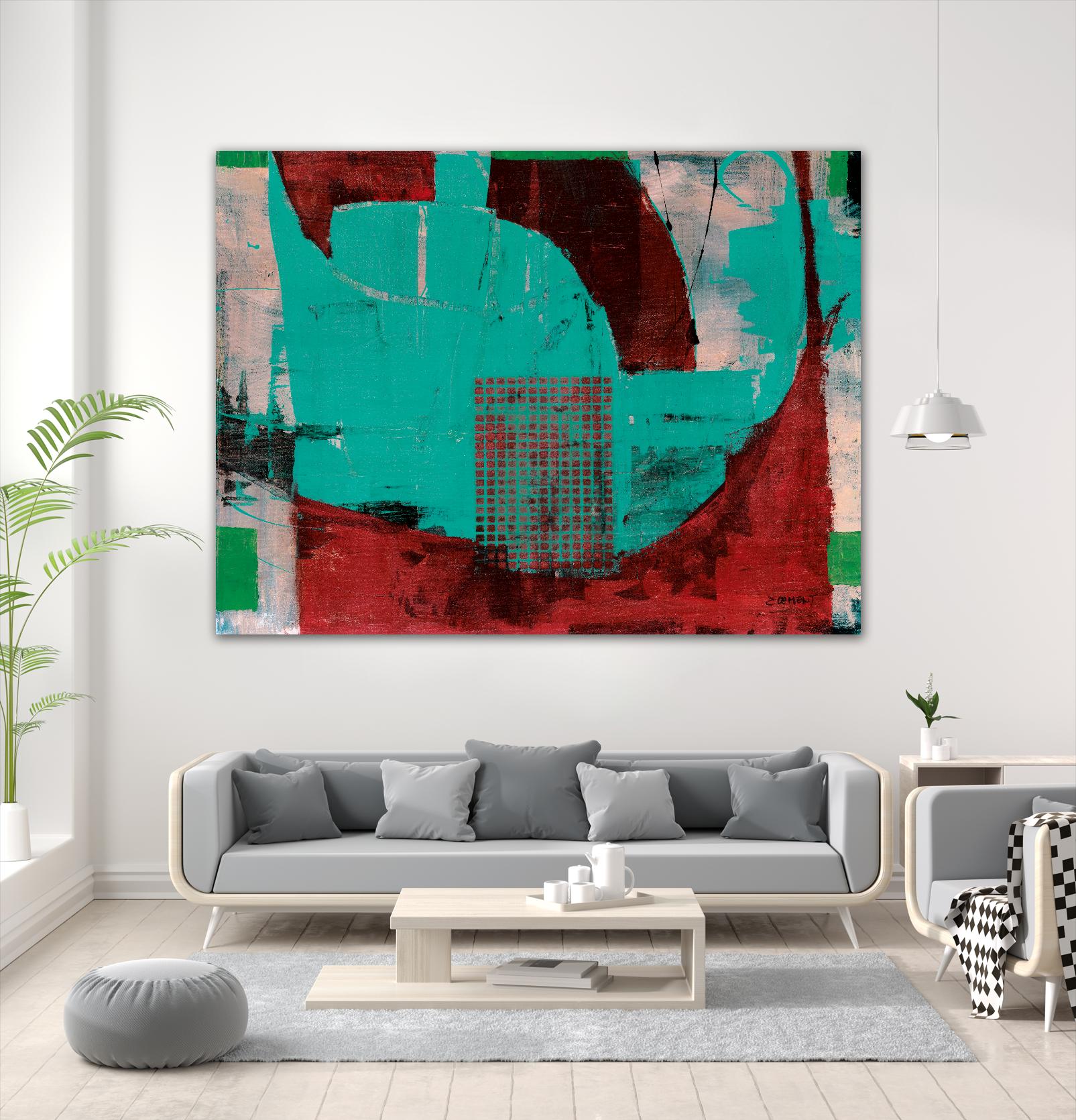 Euphorie by Jacques Clement on GIANT ART - red abstract