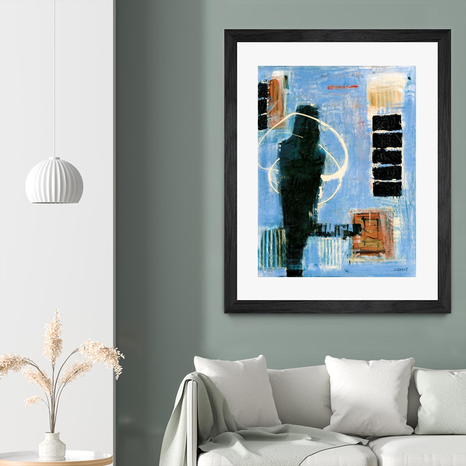 Ravissement by Jacques Clement on GIANT ART - blue abstract canadien