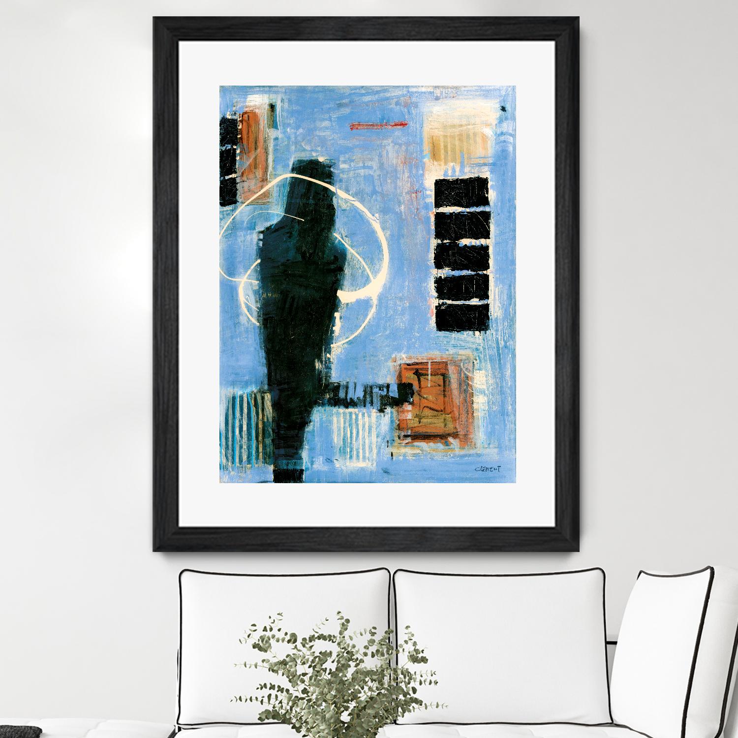Ravissement by Jacques Clement on GIANT ART - blue abstract canadien