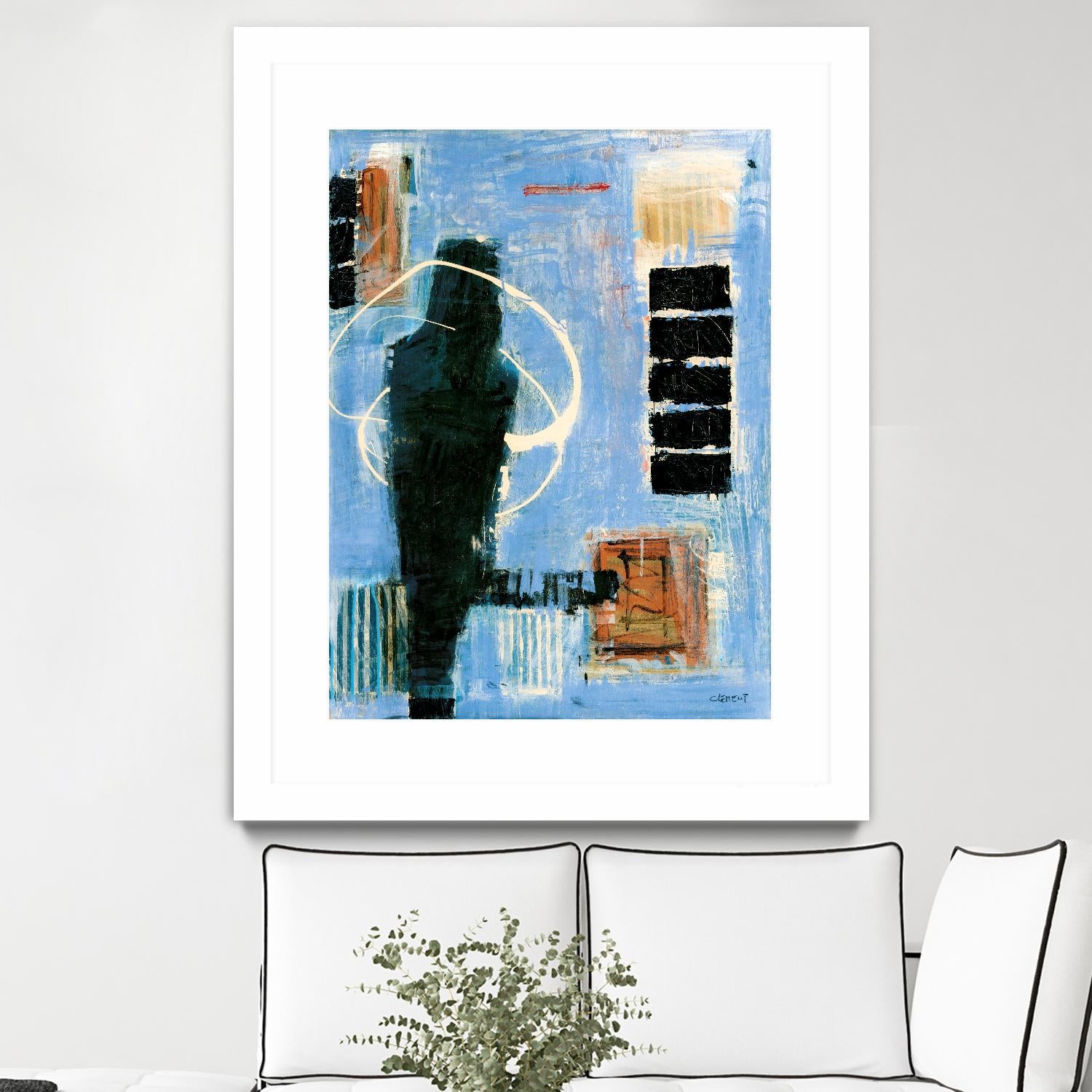 Ravissement by Jacques Clement on GIANT ART - blue abstract canadien