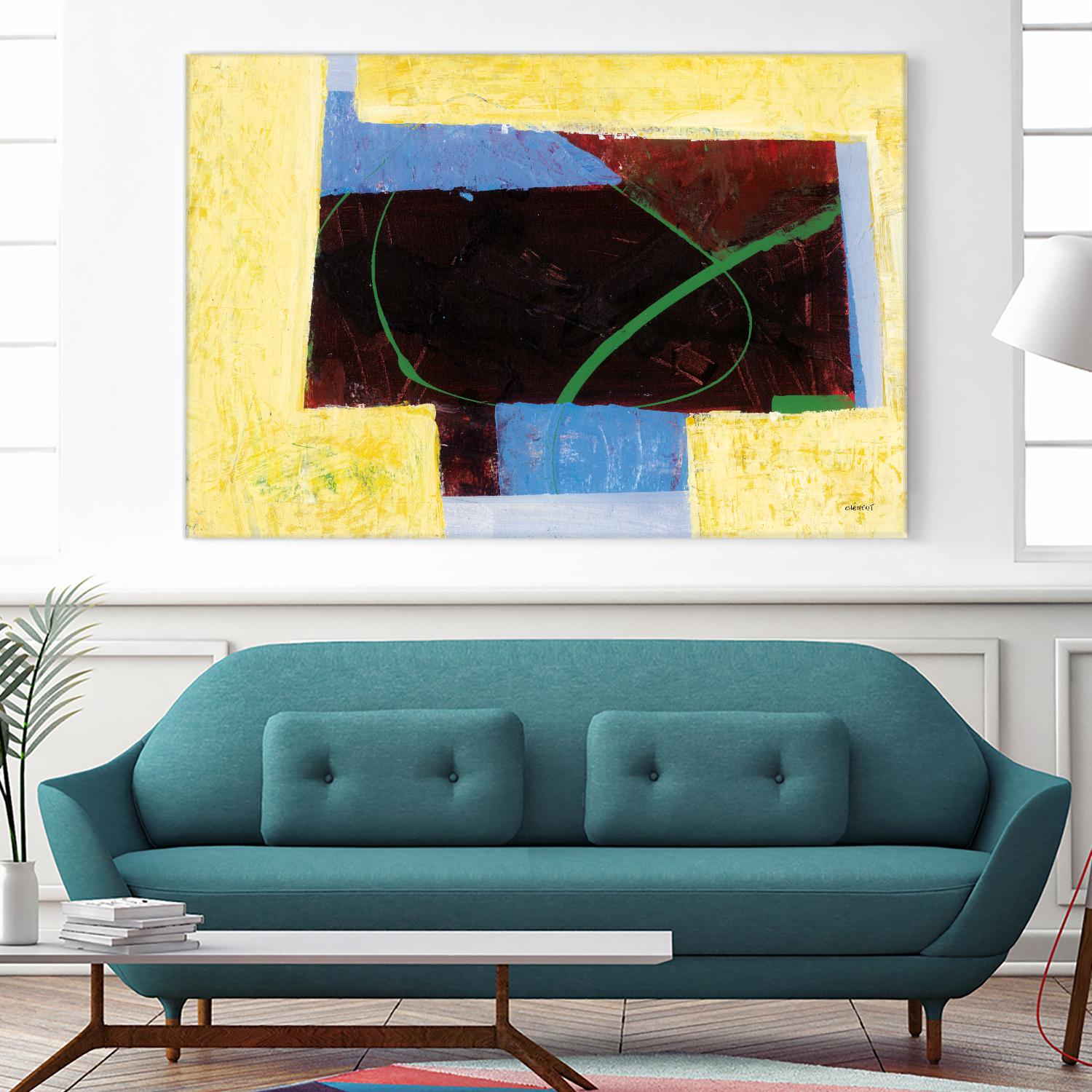Égaiement 2 by Jacques Clement on GIANT ART - yellow abstract