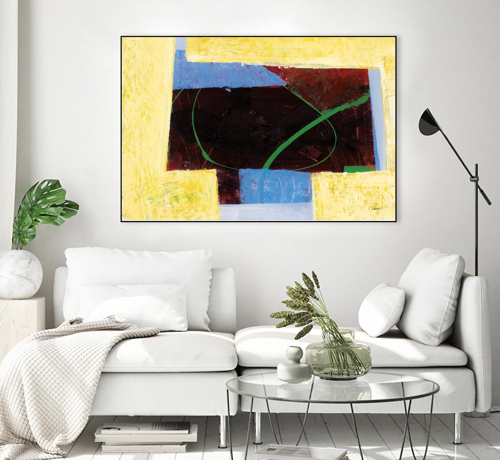 Égaiement 2 by Jacques Clement on GIANT ART - yellow abstract