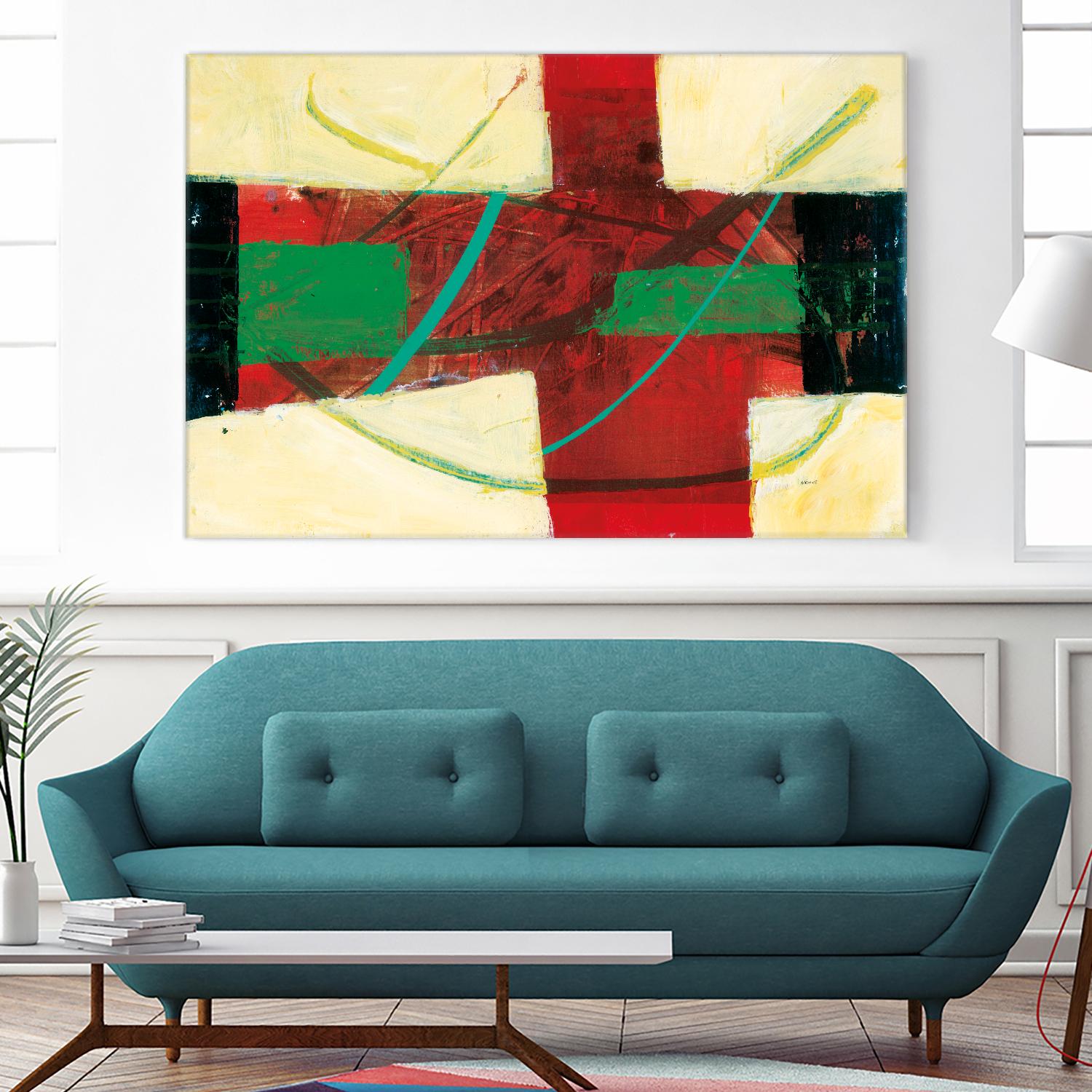 Magnificience by Jacques Clement on GIANT ART - red abstract