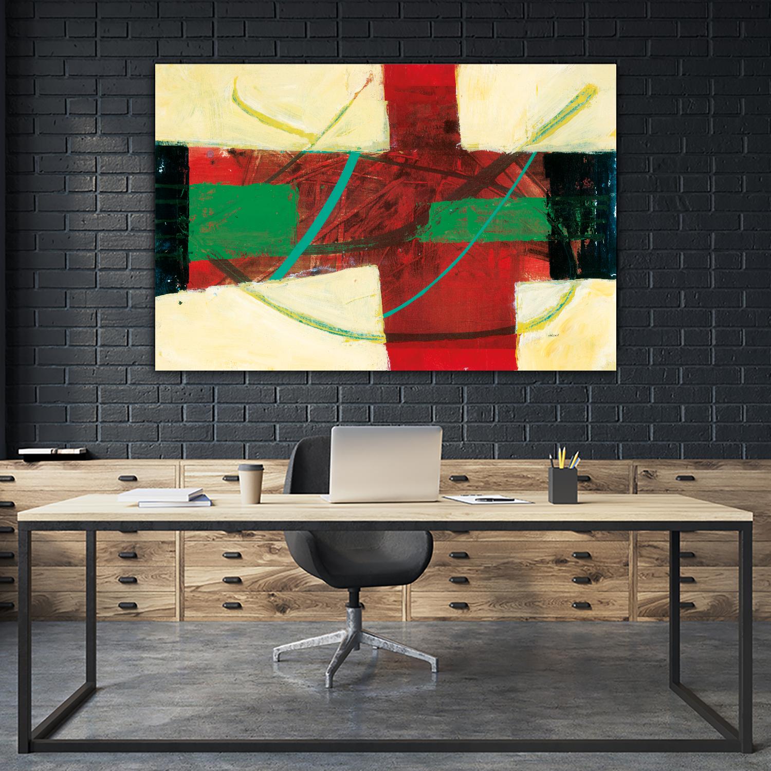 Magnificience by Jacques Clement on GIANT ART - red abstract