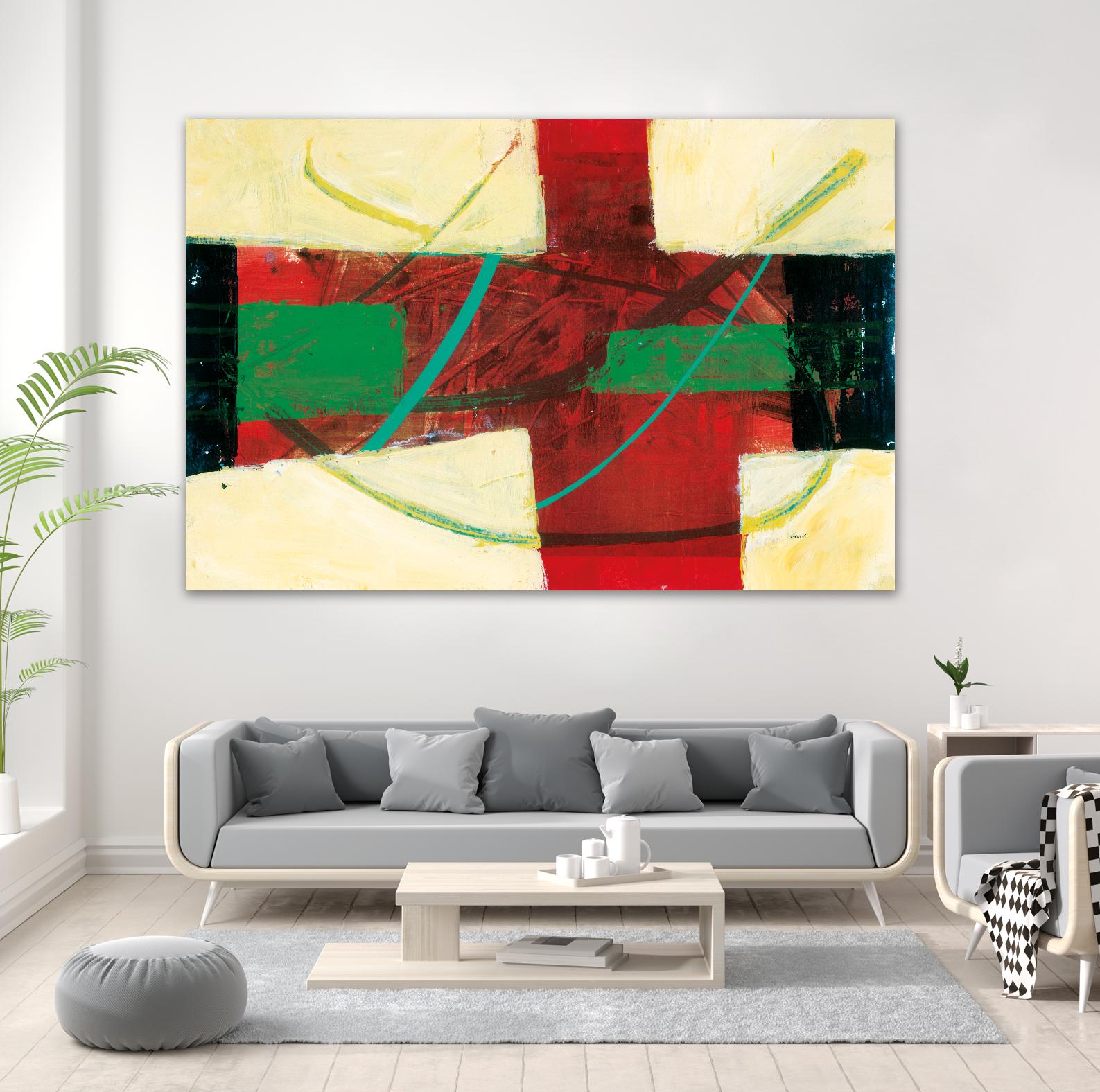 Magnificience by Jacques Clement on GIANT ART - red abstract