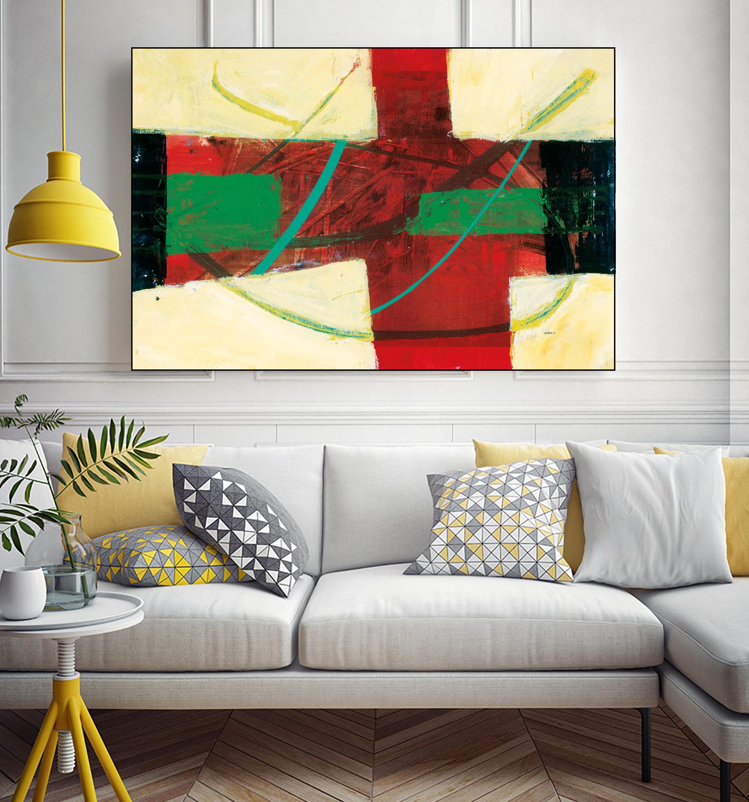 Magnificience by Jacques Clement on GIANT ART - red abstract