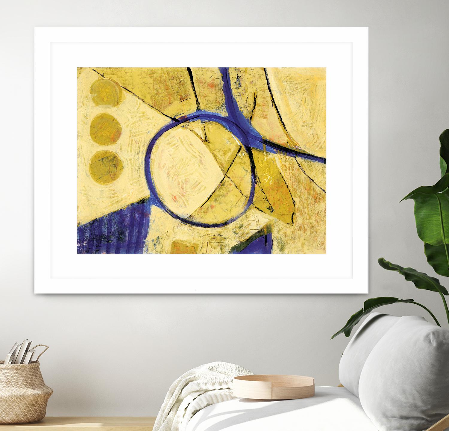Festif by Jacques Clement on GIANT ART - yellow abstract