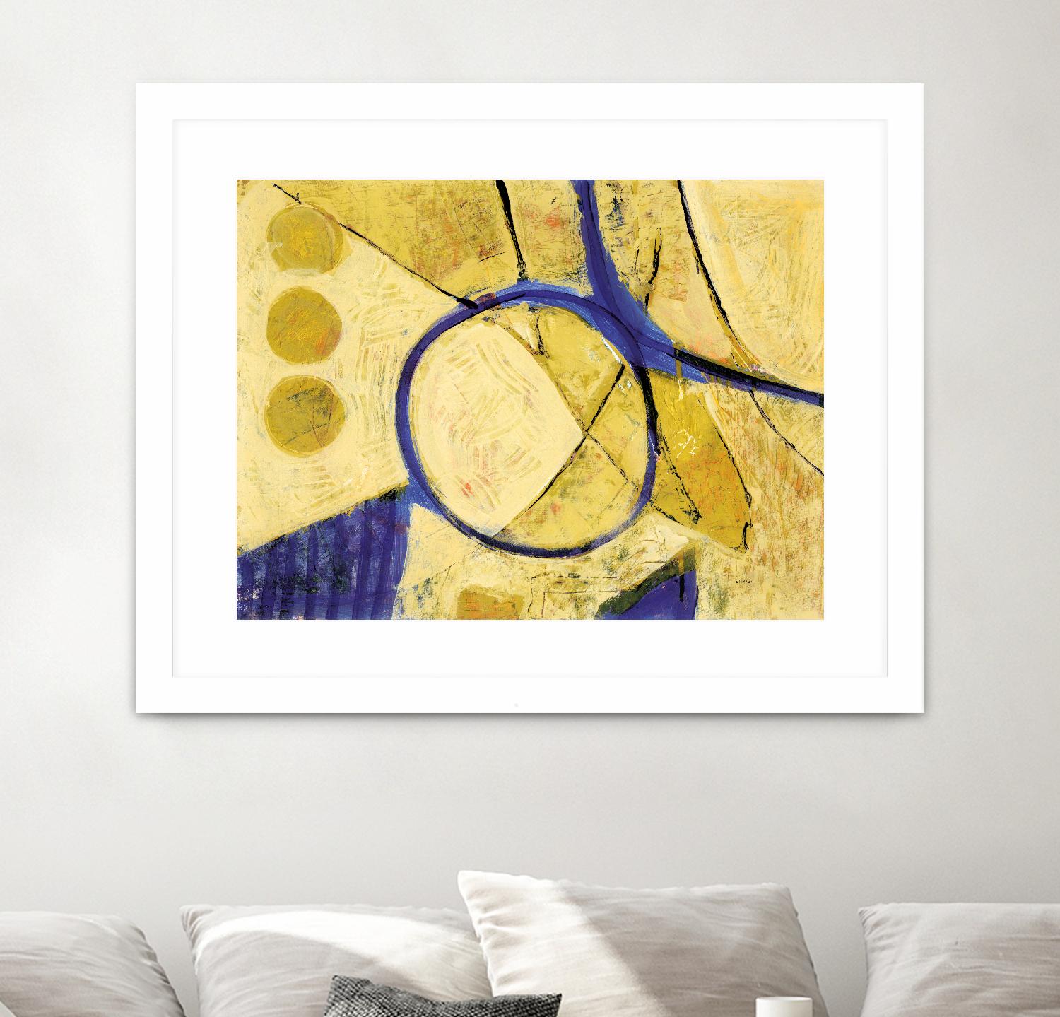Festif by Jacques Clement on GIANT ART - yellow abstract