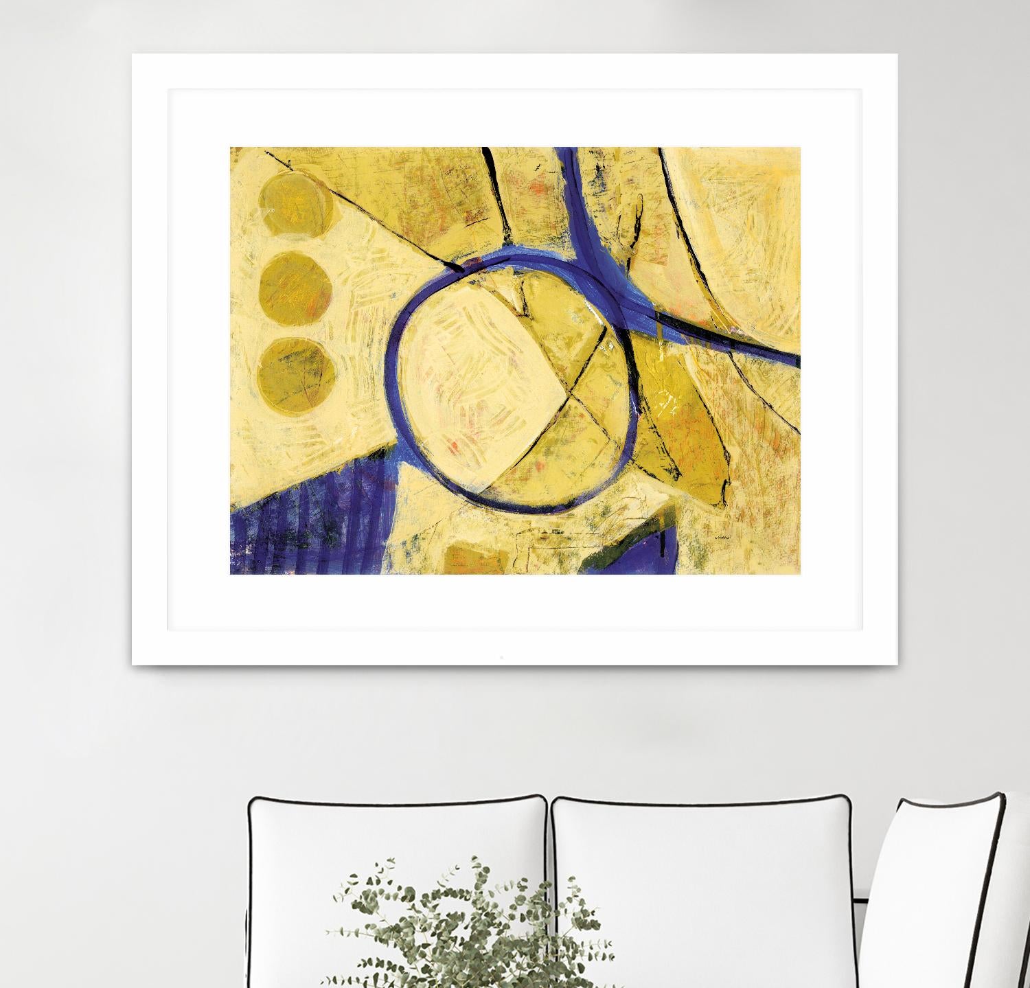Festif by Jacques Clement on GIANT ART - yellow abstract