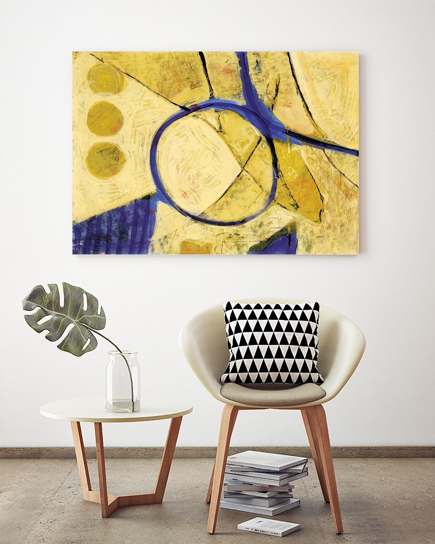 Festif by Jacques Clement on GIANT ART - yellow abstract