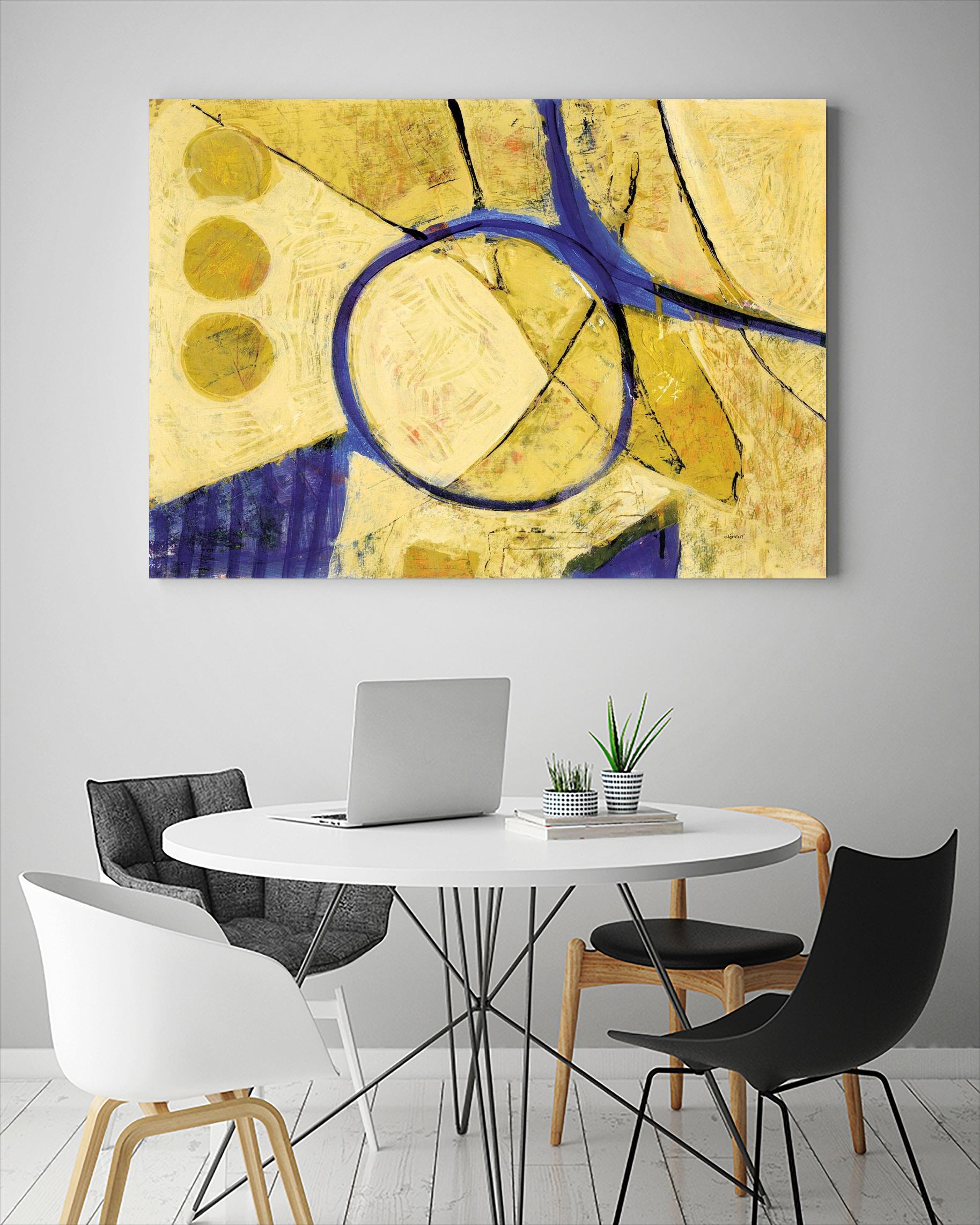 Festif by Jacques Clement on GIANT ART - yellow abstract
