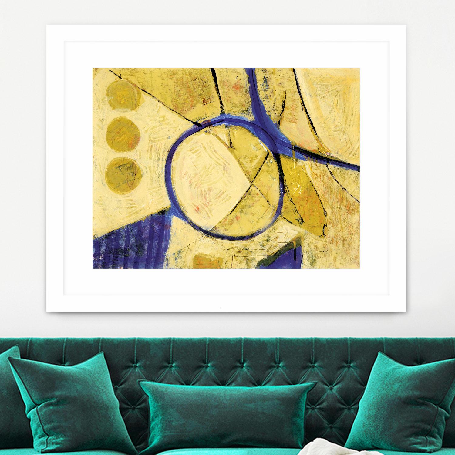 Festif by Jacques Clement on GIANT ART - yellow abstract